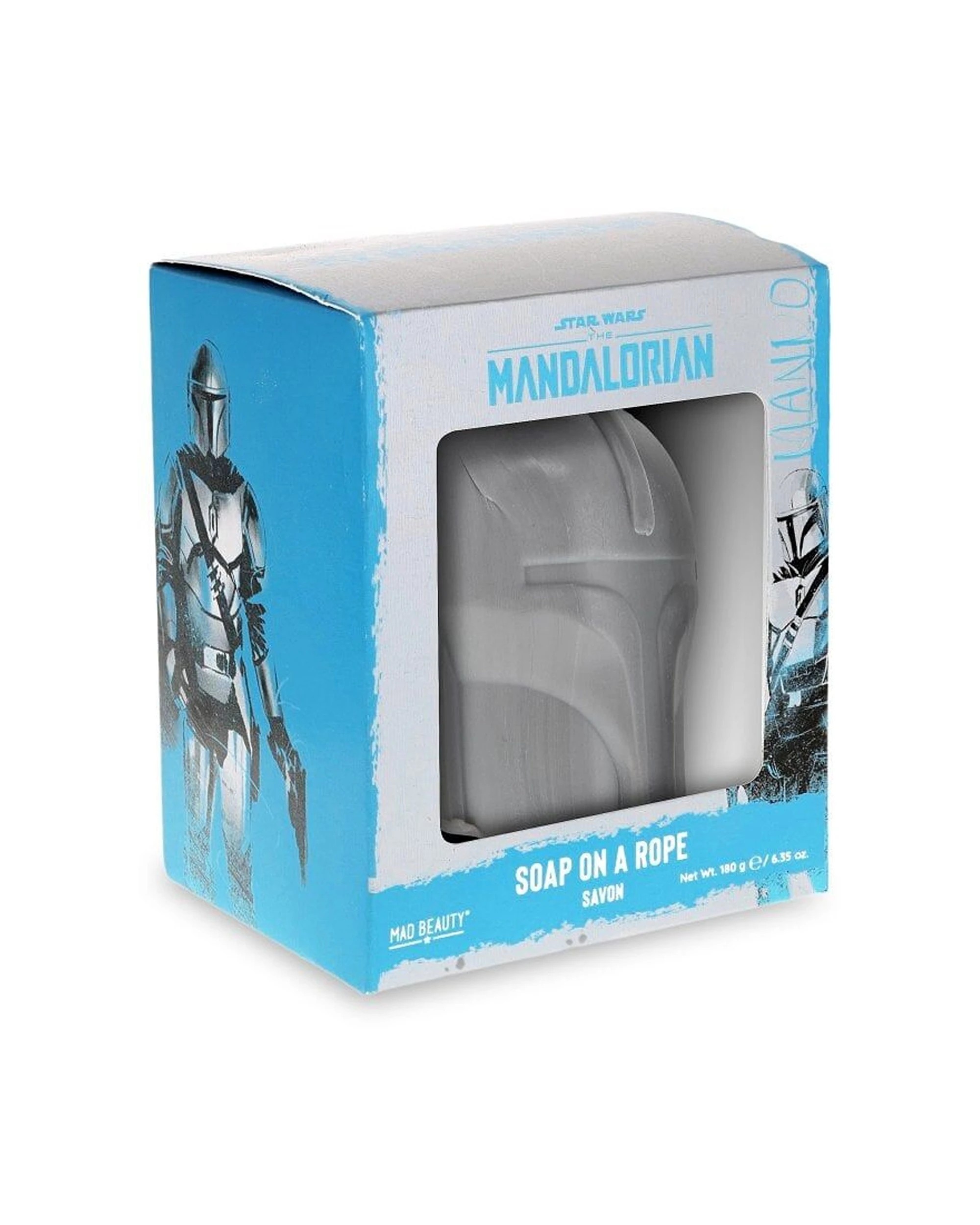 3 Star Wars 4PK Mandalorian Helmet Scented Soap on a Rope 180g Cedarwood & Lime - Grey, 3 of 4