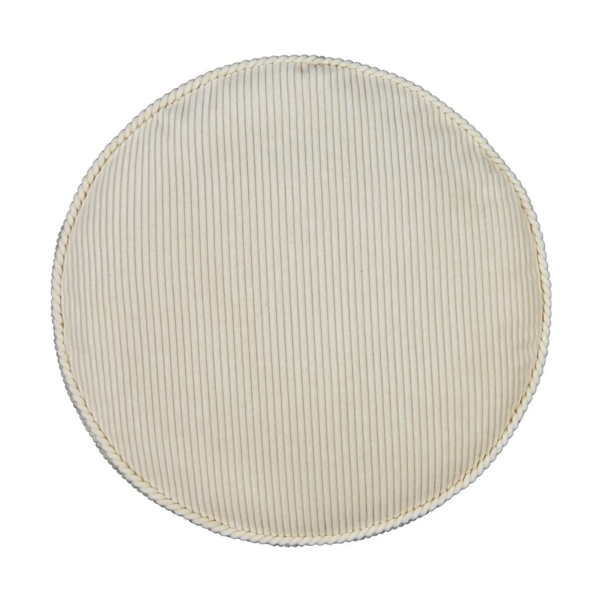 1 Corduroy Round Cushion - Beige, 1 of 5