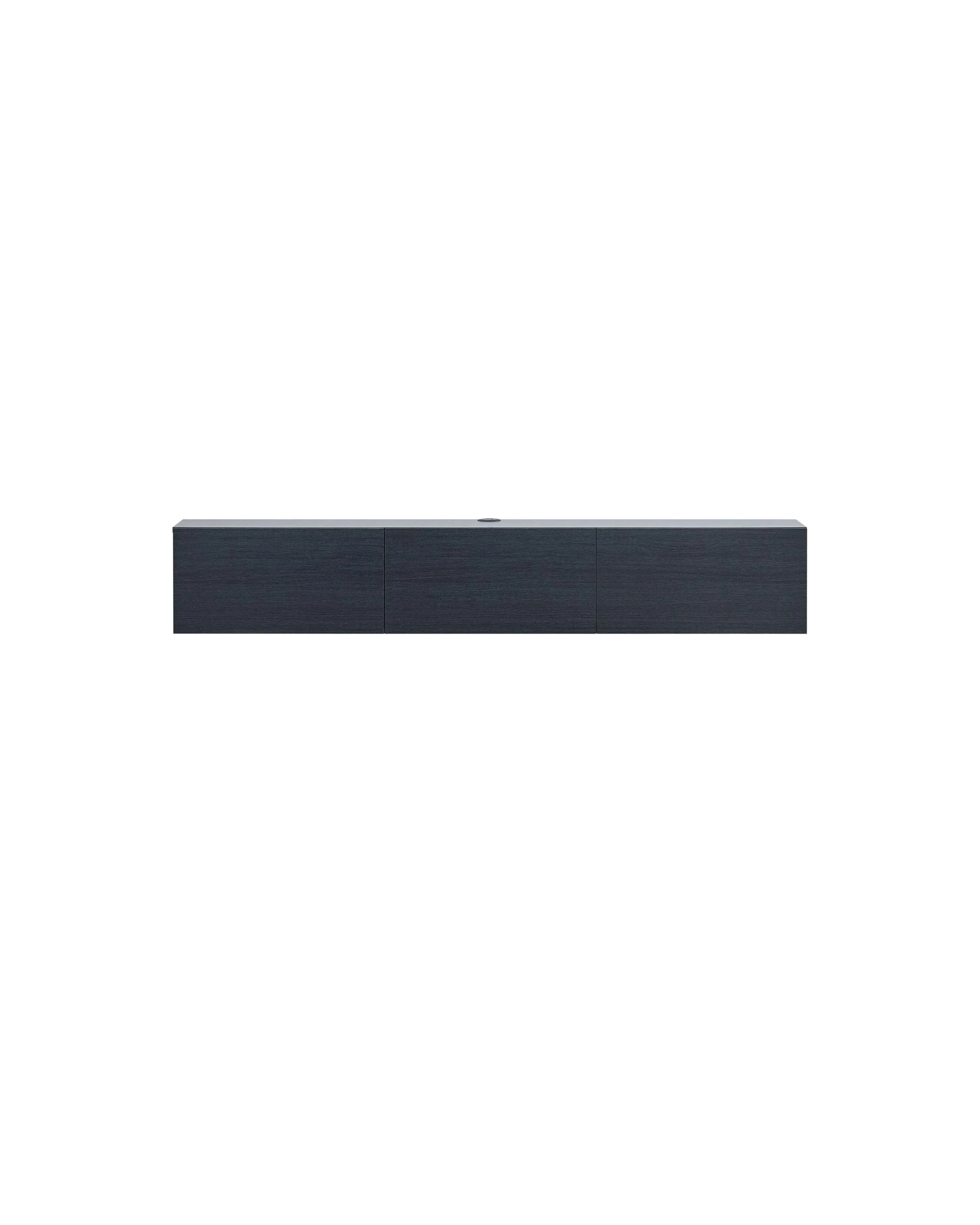 4 Kodu Wall Mount Entertainment TV Unit Floating 3 Doors 180cm - Black, 4 of 7