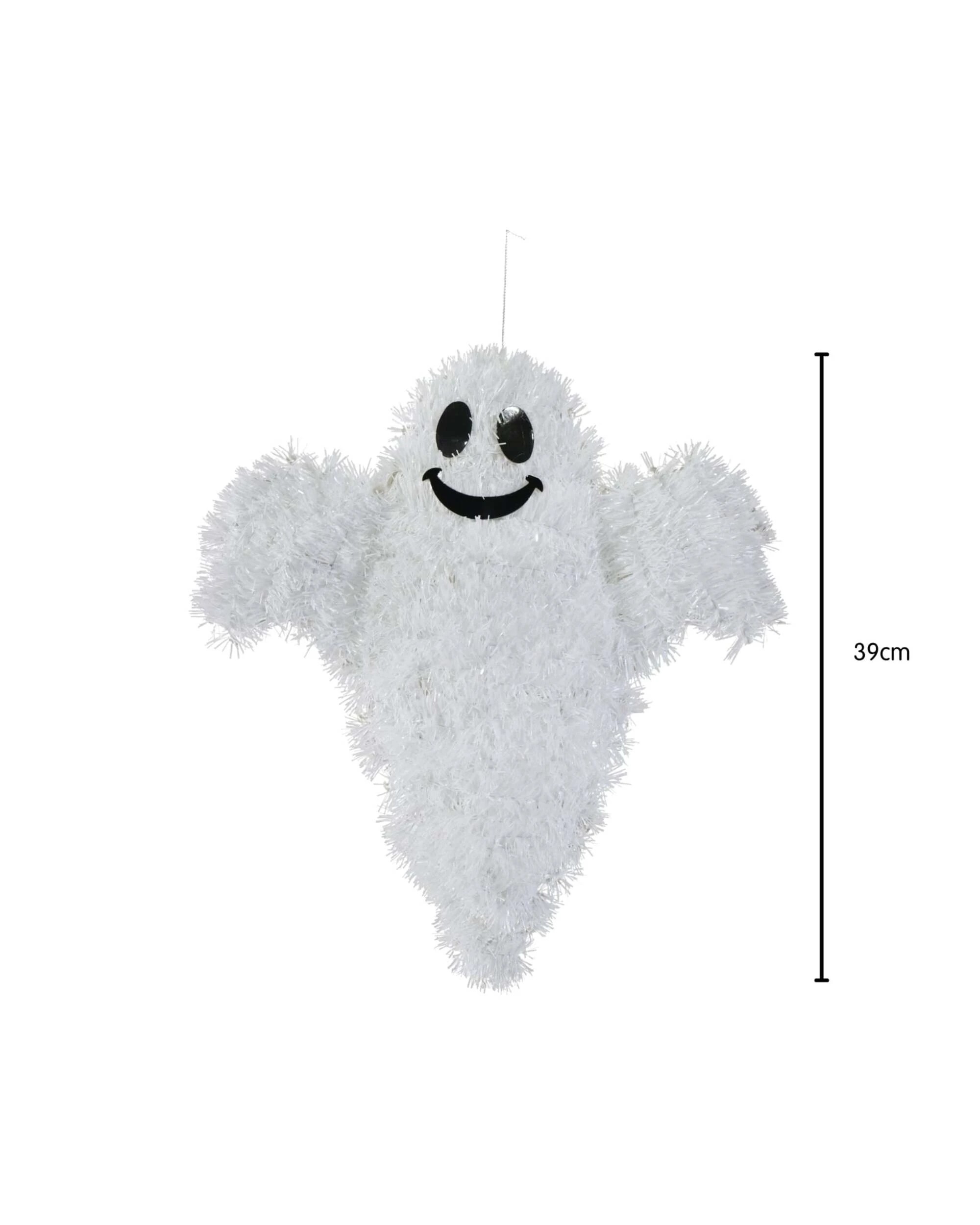 2 Uncle Bills White Ghost Tinsel Wall Decoration - White, 2 of 2