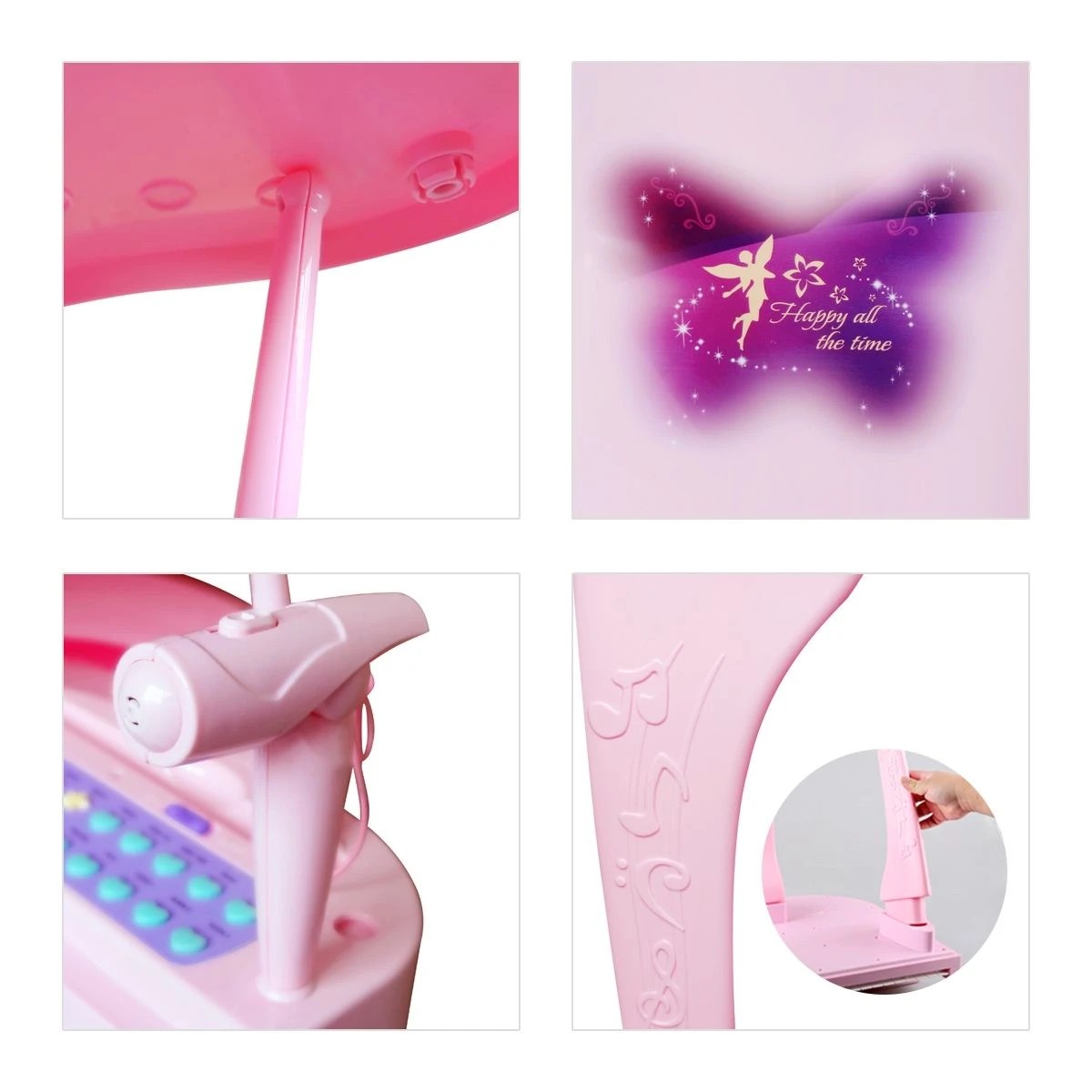 8 AUSWAY Deluxe musical Electronic Organ For Kids  Pink, 8 of 10