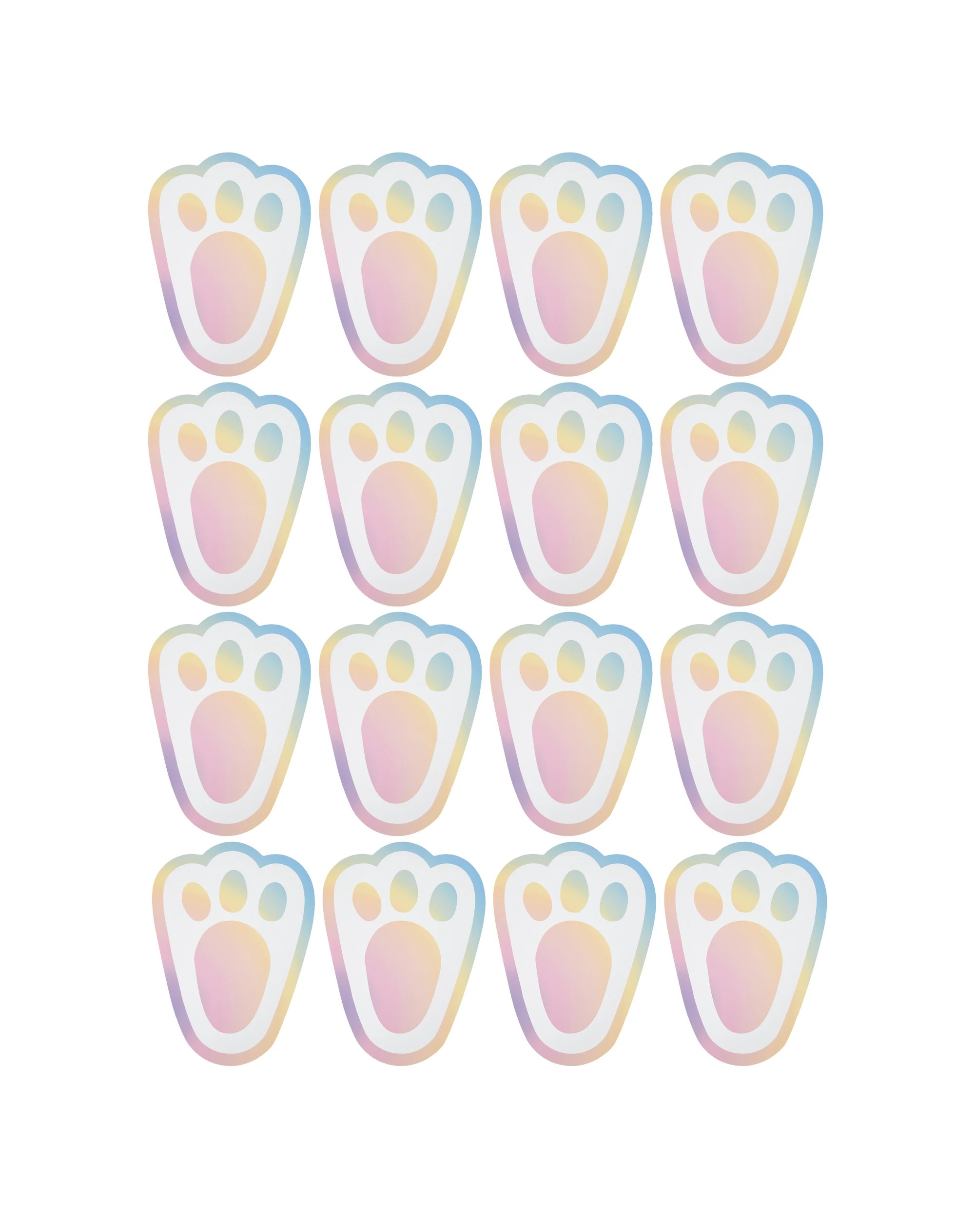 1 16 Pack Easter Bunny Footprints, 1 of 4