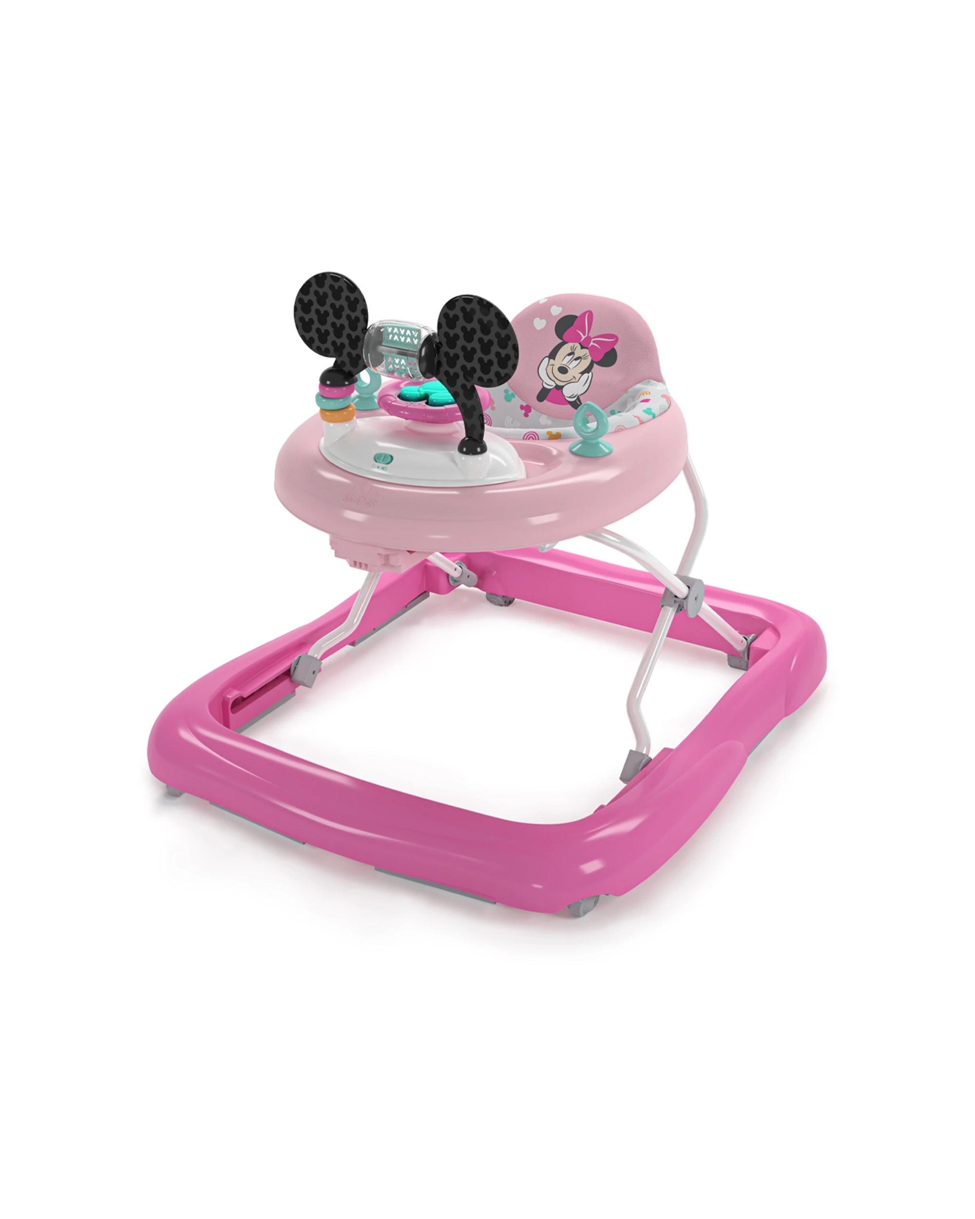 1 Bright Starts Disney Minnie Mouse Foldable Baby Walker With Music & Play Toys 6m+
 - Pink, 1 of 9