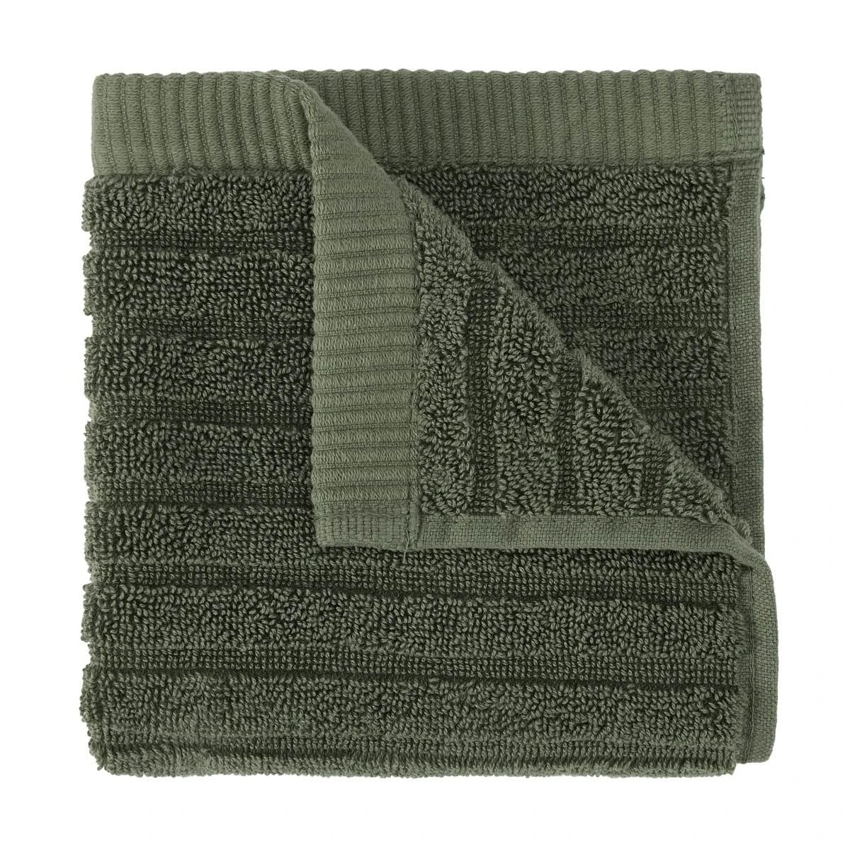 1 Cotton Face Washer - Green, 1 of 5