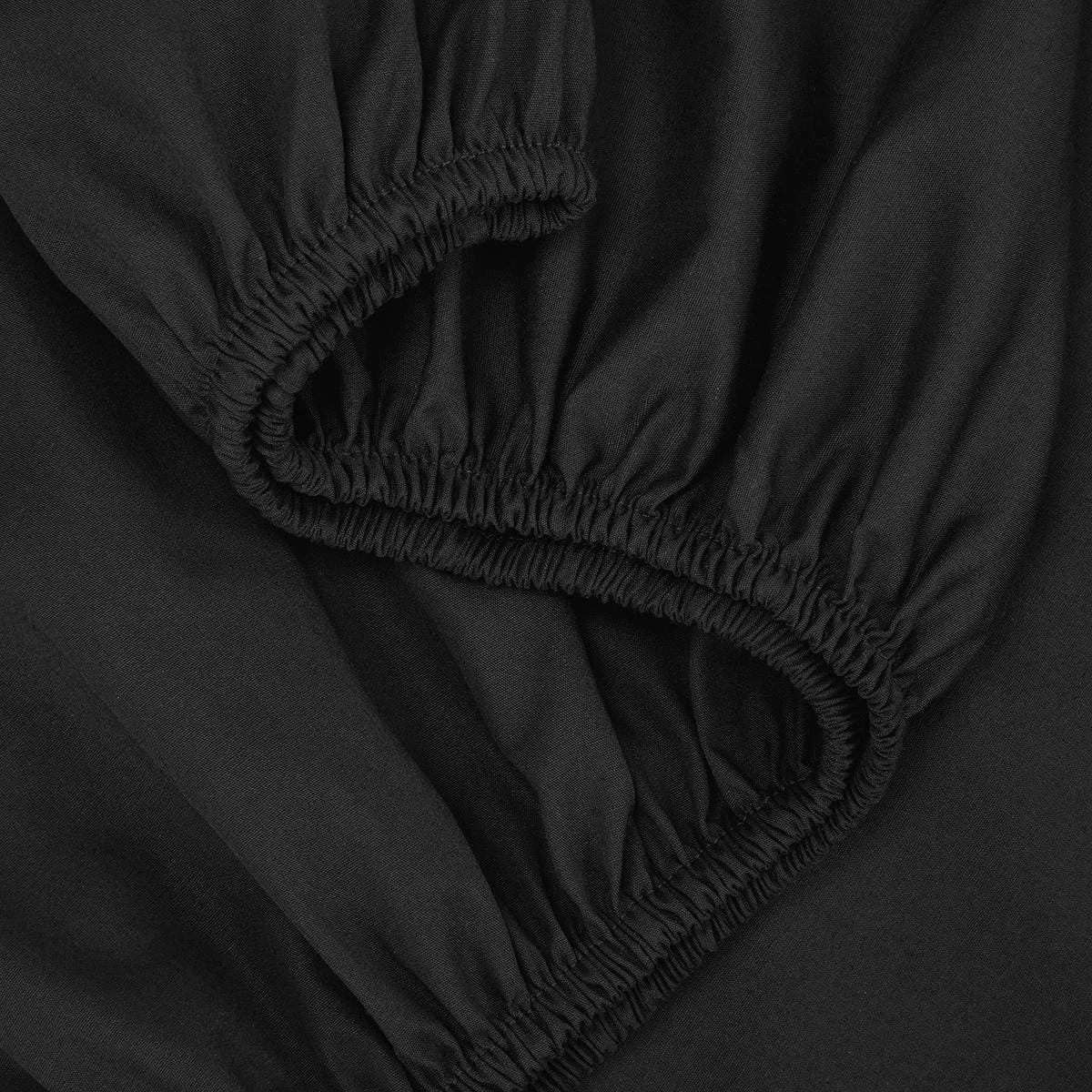 3 250 Thread Count Cotton Rich Sheet Set - Single Bed, Black, 3 of 6