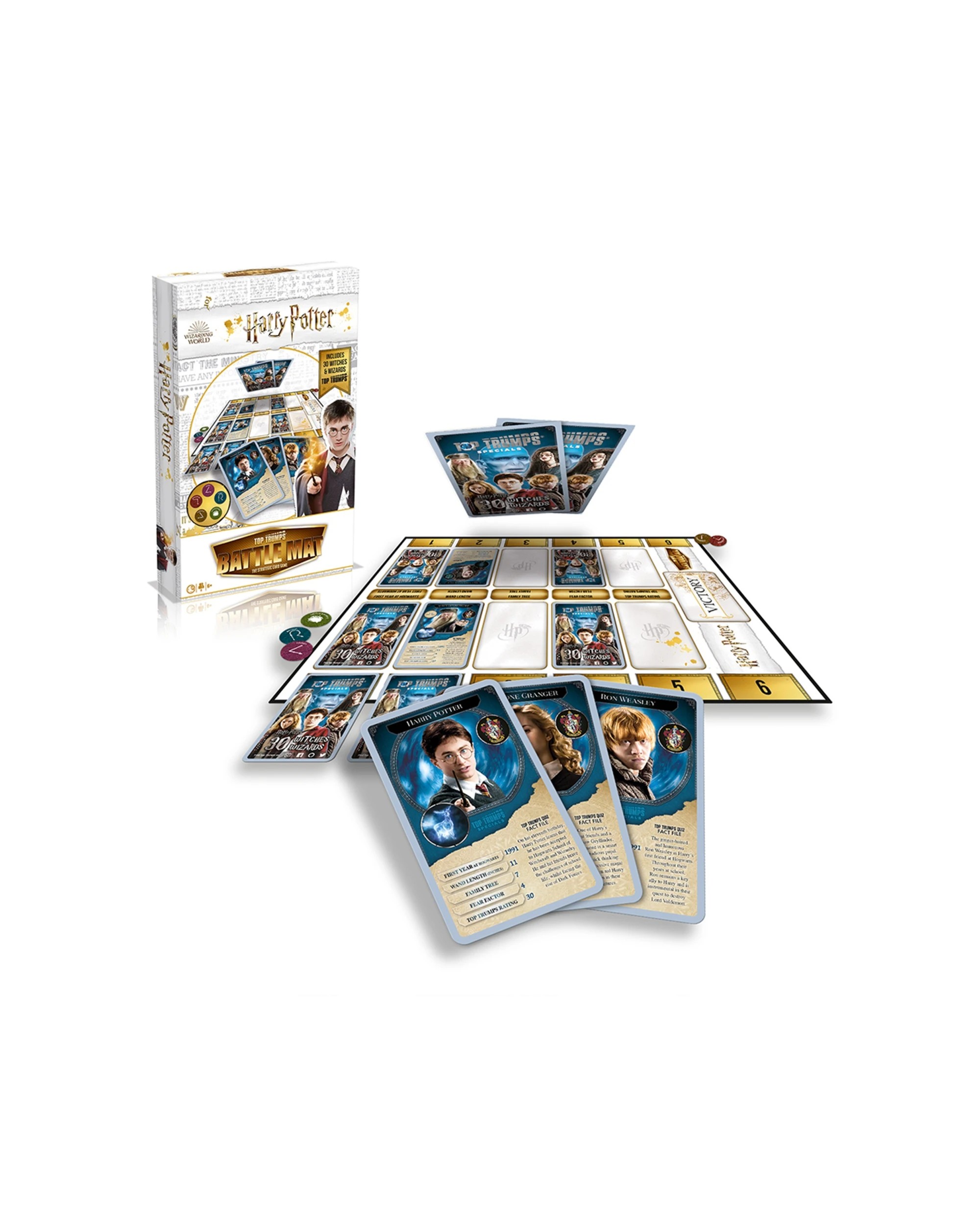 2 TOP TRUMPS Harry Potter Wizarding World Battle Mat Kids Family Board Game - Multi, 2 of 4