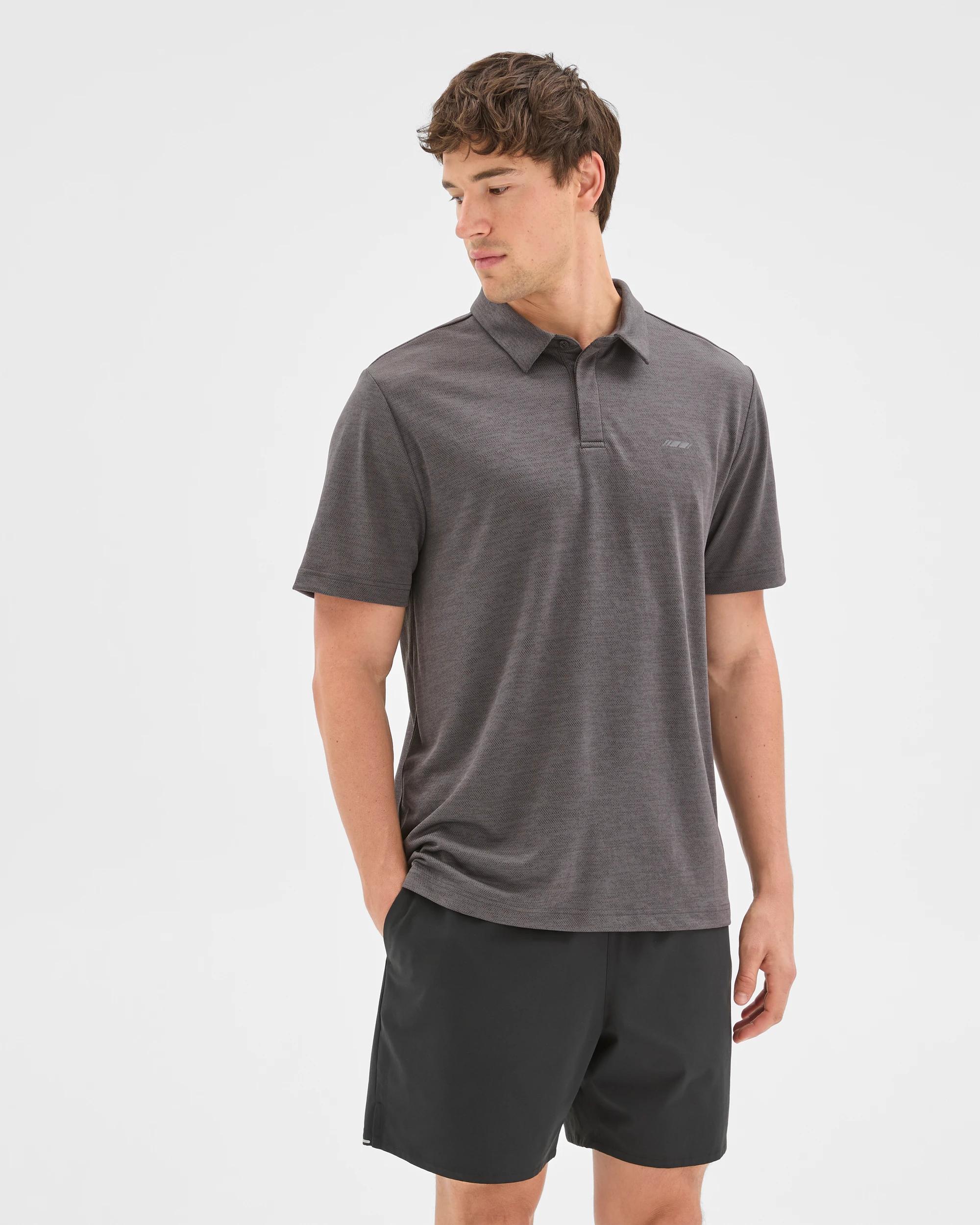 3 Target Active Textured Polo Top BLACK, 3 of 6