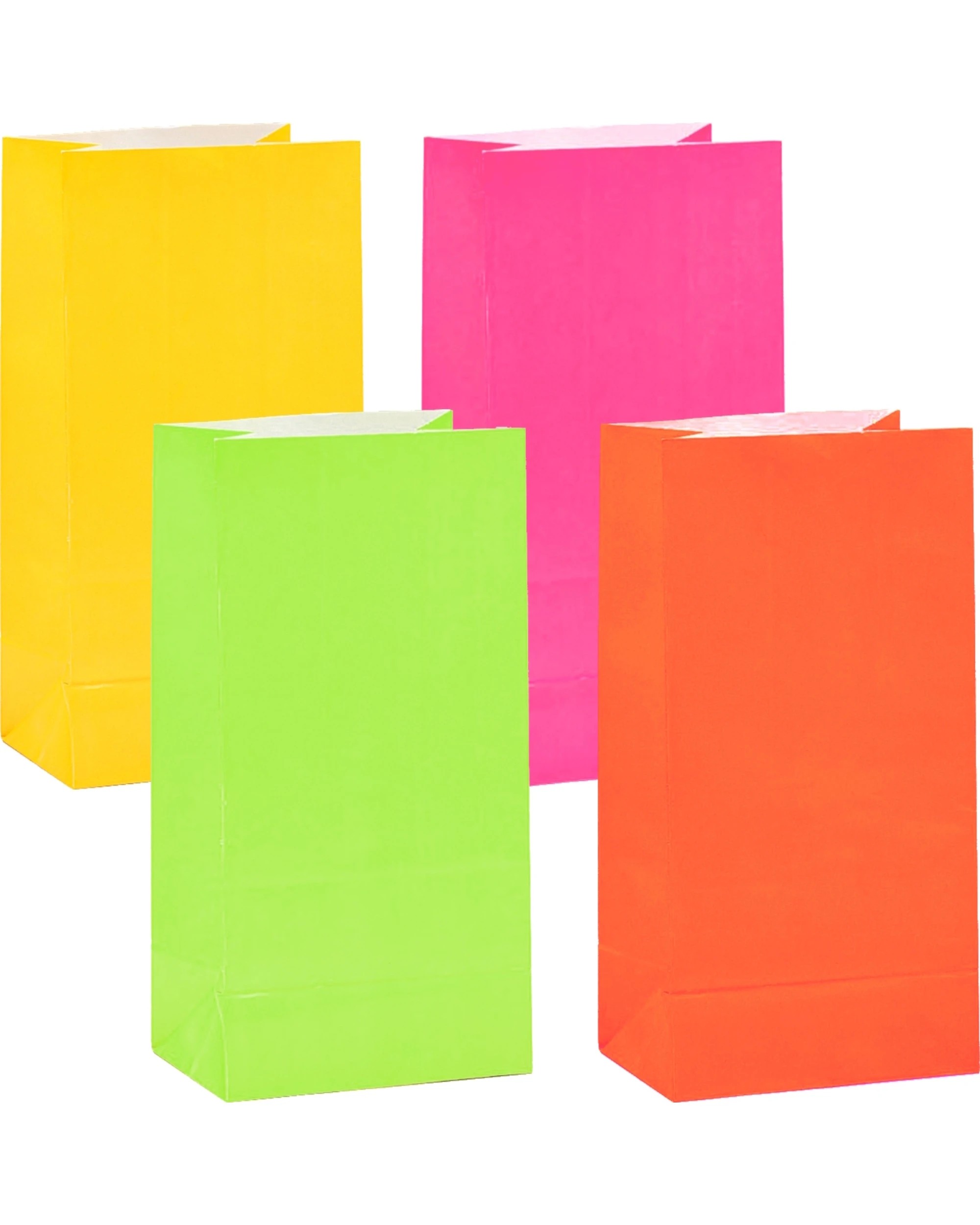 1 Unique Neon Coloured Paper Party Bags Pack of 10 - Assorted Colours, 1 of 2