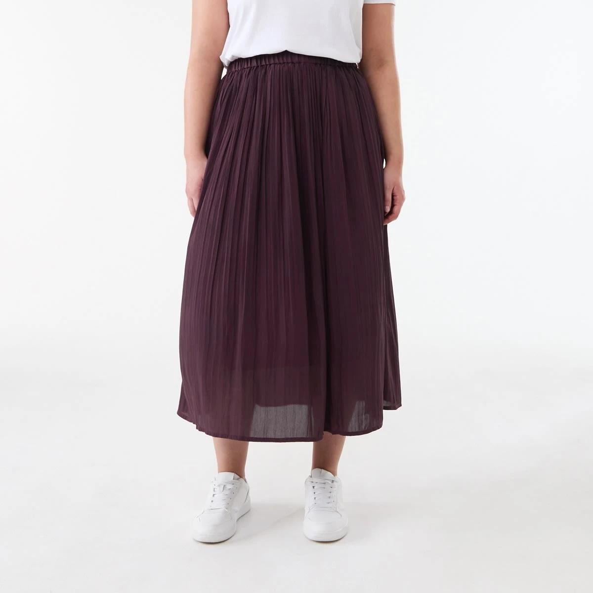 1 Crinkle Maxi Skirt WARM MULBERRY, 1 of 5