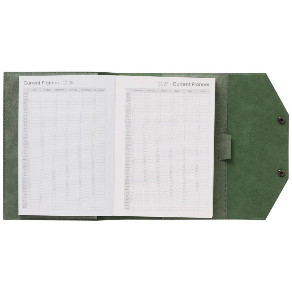 3 Otto A5 Day to Page Tri-Fold FY26/27 Diary Green, 3 of 6