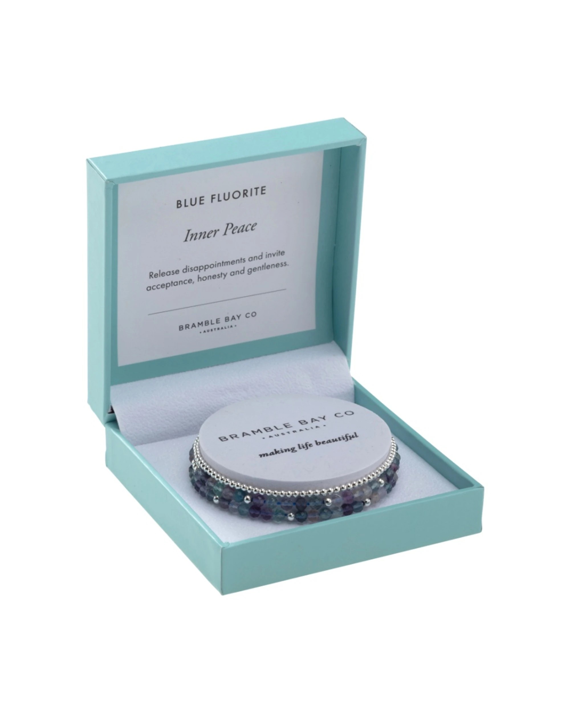 1 Bramble Bay 3pc Inner Peace Fluorite Plated Trio Beaded Bracelet Set - Multi, 1 of 1