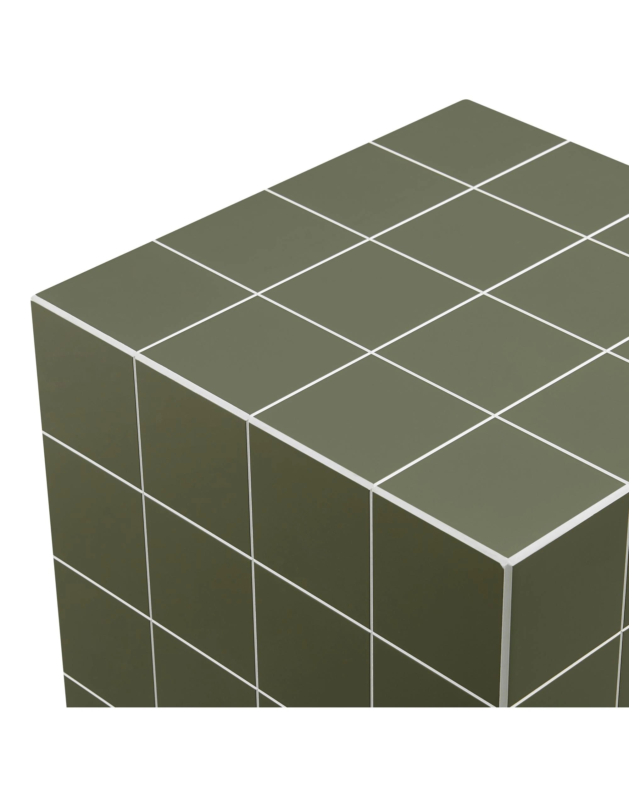 4 Kodu Side Table Cube Bedside Storage Olive - Green, 4 of 6