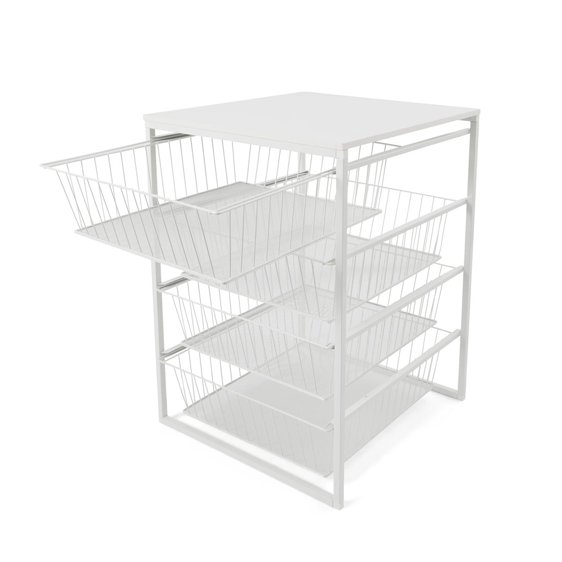 8 Mesh and Wire 4 Drawer Unit - White, 8 of 10