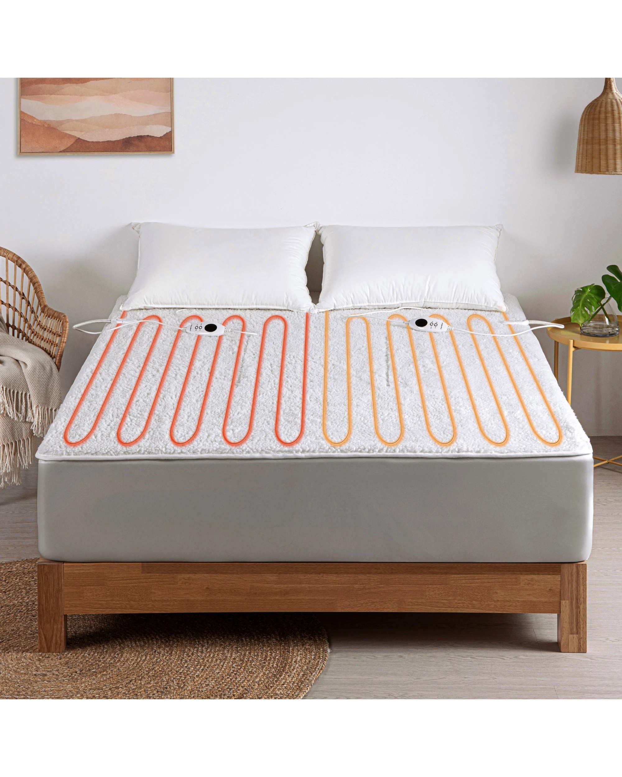 8 Dreamaker 350gsm Fleece Top Electric Blanket - Super King Bed - Beige, 8 of 9