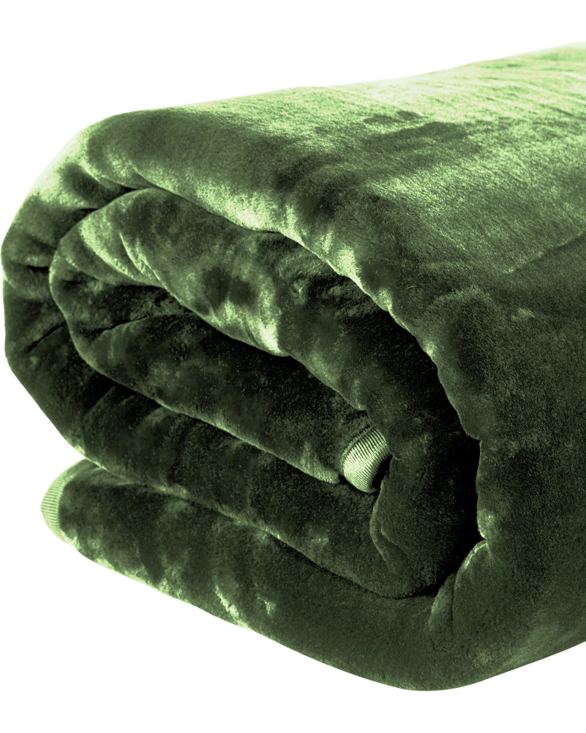 9 Laura Hill 800-gsm Mink Blanket Double-sided Soft Plush Bed Faux Throw Rug Green
 - Queen Bed, 9 of 10