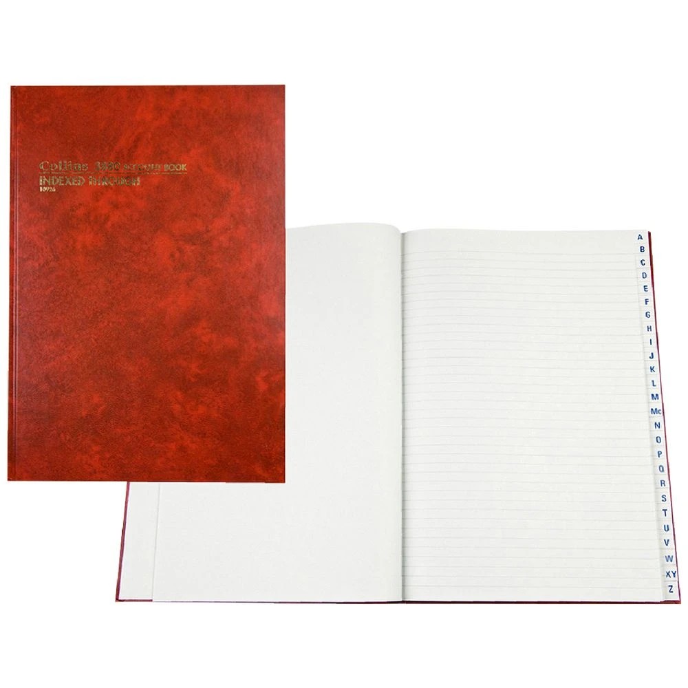 1 Collins Debden 3880 A4 Account Book Indexed, 1 of 2