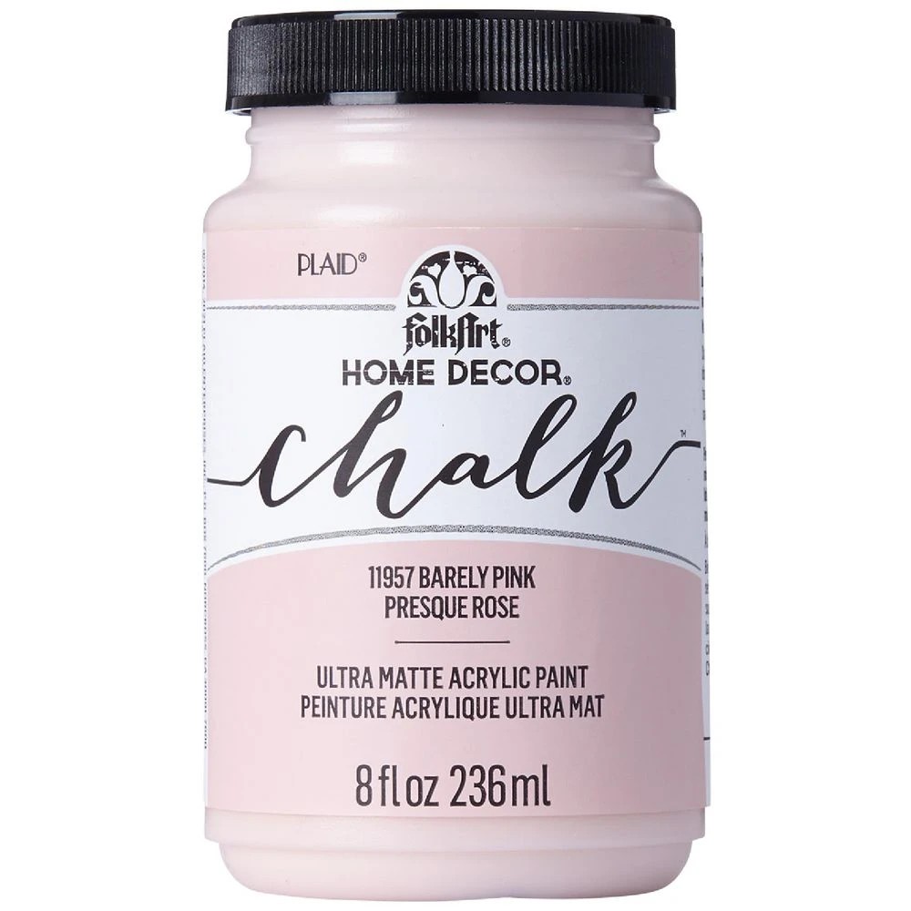 1 FolkArt Home Décor Chalk Acrylic Paint Barely Pink, 1 of 3