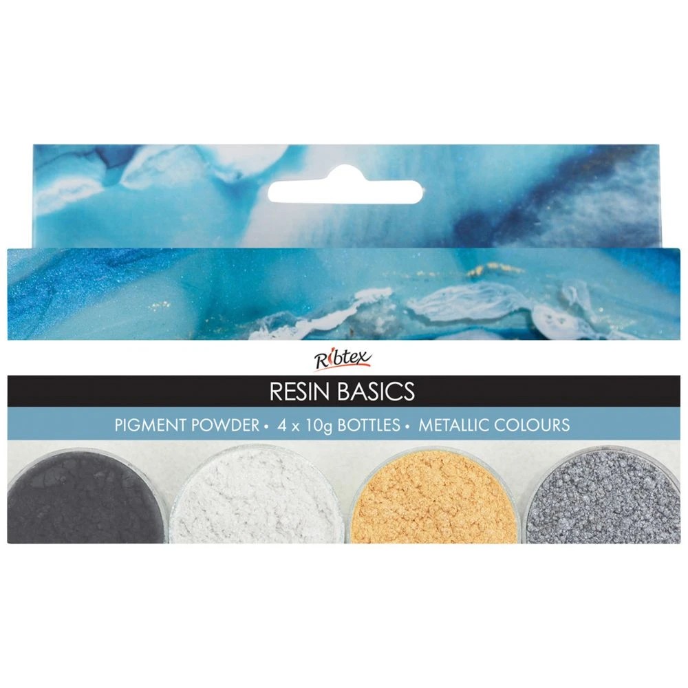1 UV Resin Pigment Powder 10g 4 Pack Metallics, 1 of 2