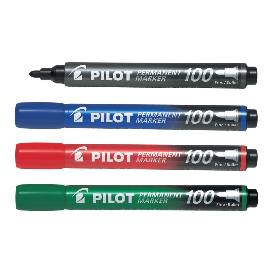 3 PILOT SCA100 Permanent Marker Bullet 1mm Assorted 4 Pack, 3 of 6