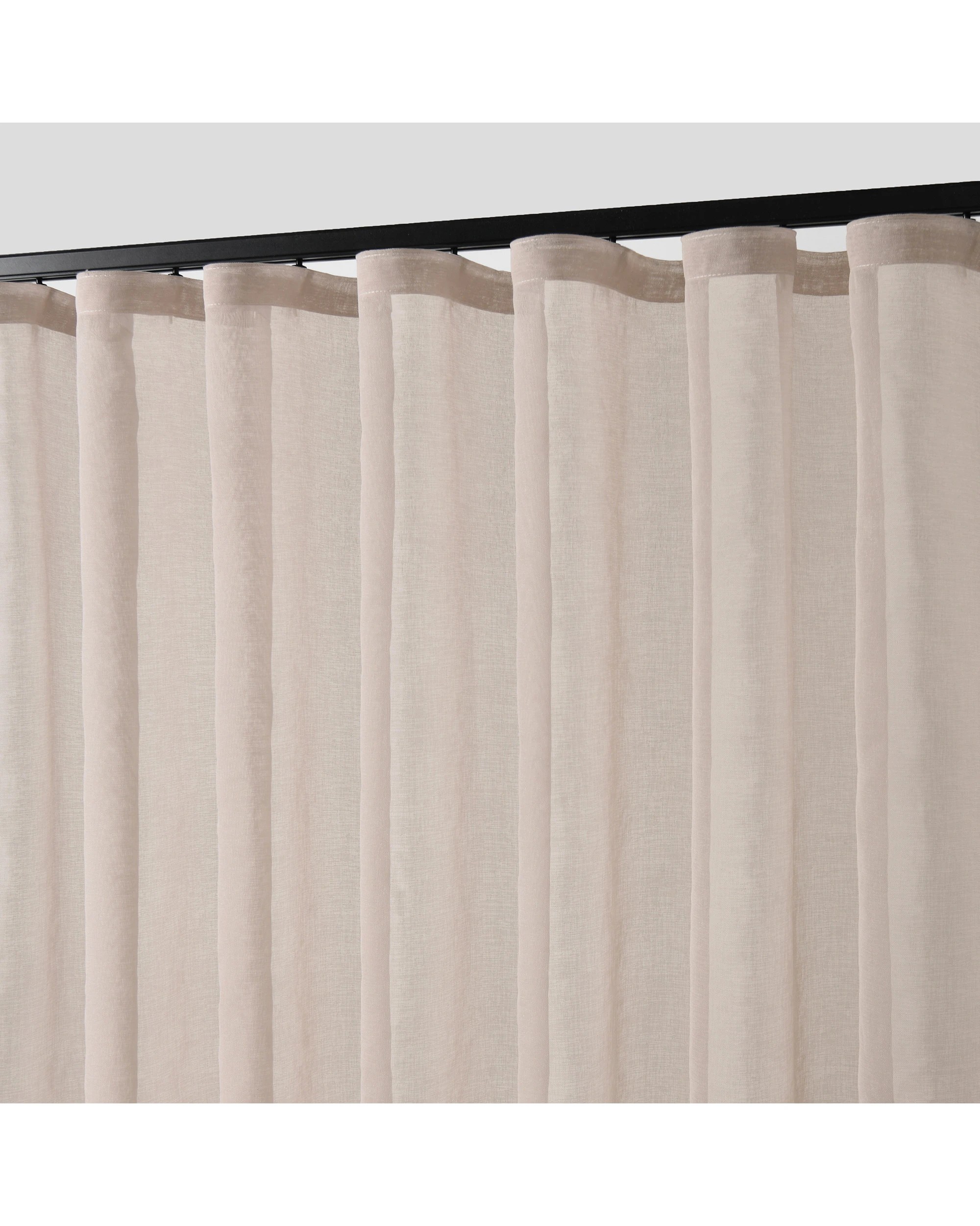 1 Cadence & Co. Kirra Sheer S-Fold Curtain 385x280cm - Fits 220cm Track - Desert Rose, 1 of 3