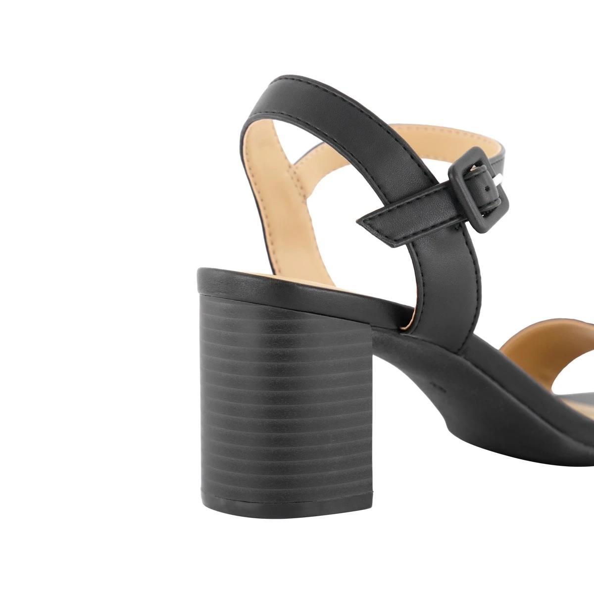 5 Basic Block Heel Dress Sandals BLACK, 5 of 5