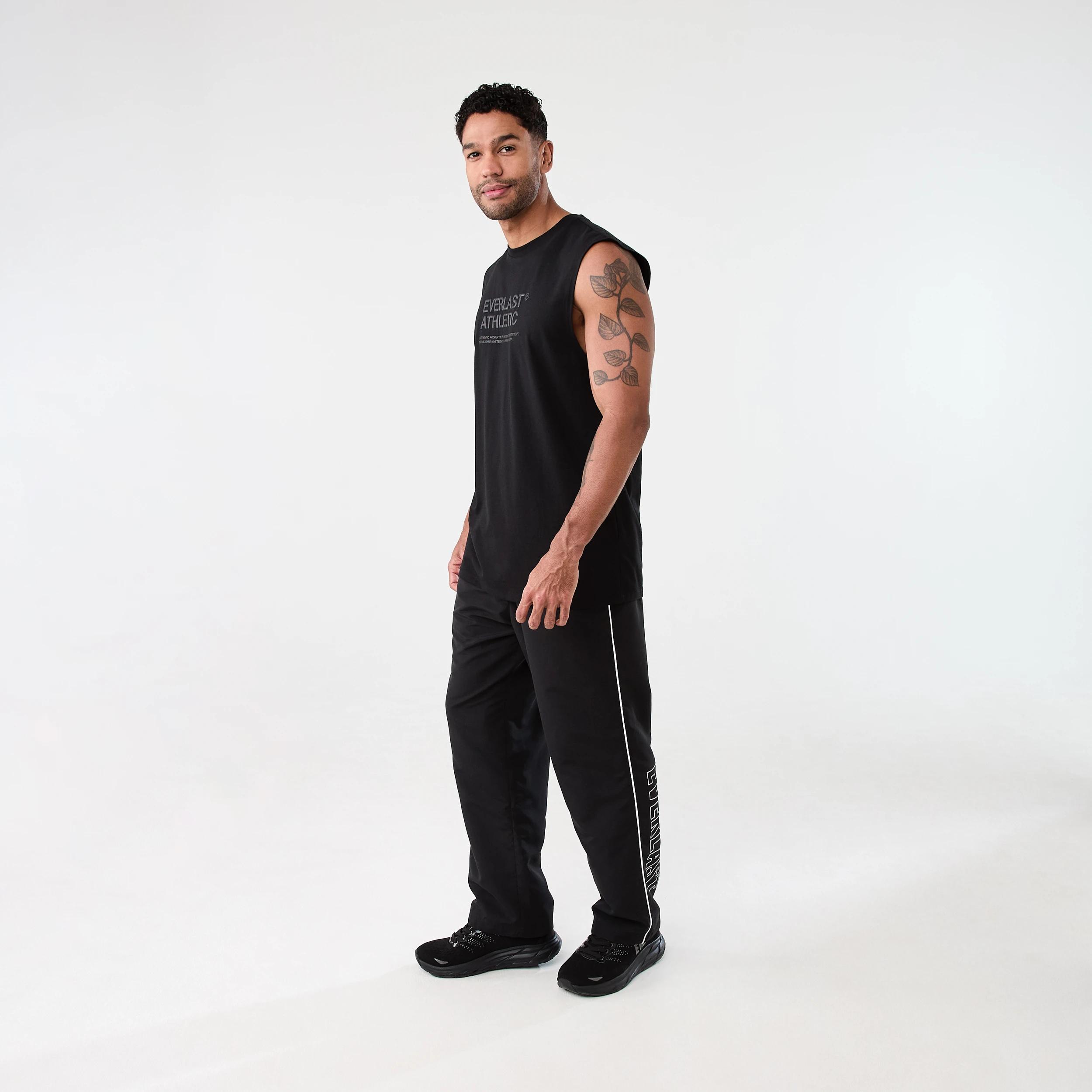 7 Everlast Mens Trackpants EVER SHELL PANT BLACK, 7 of 7