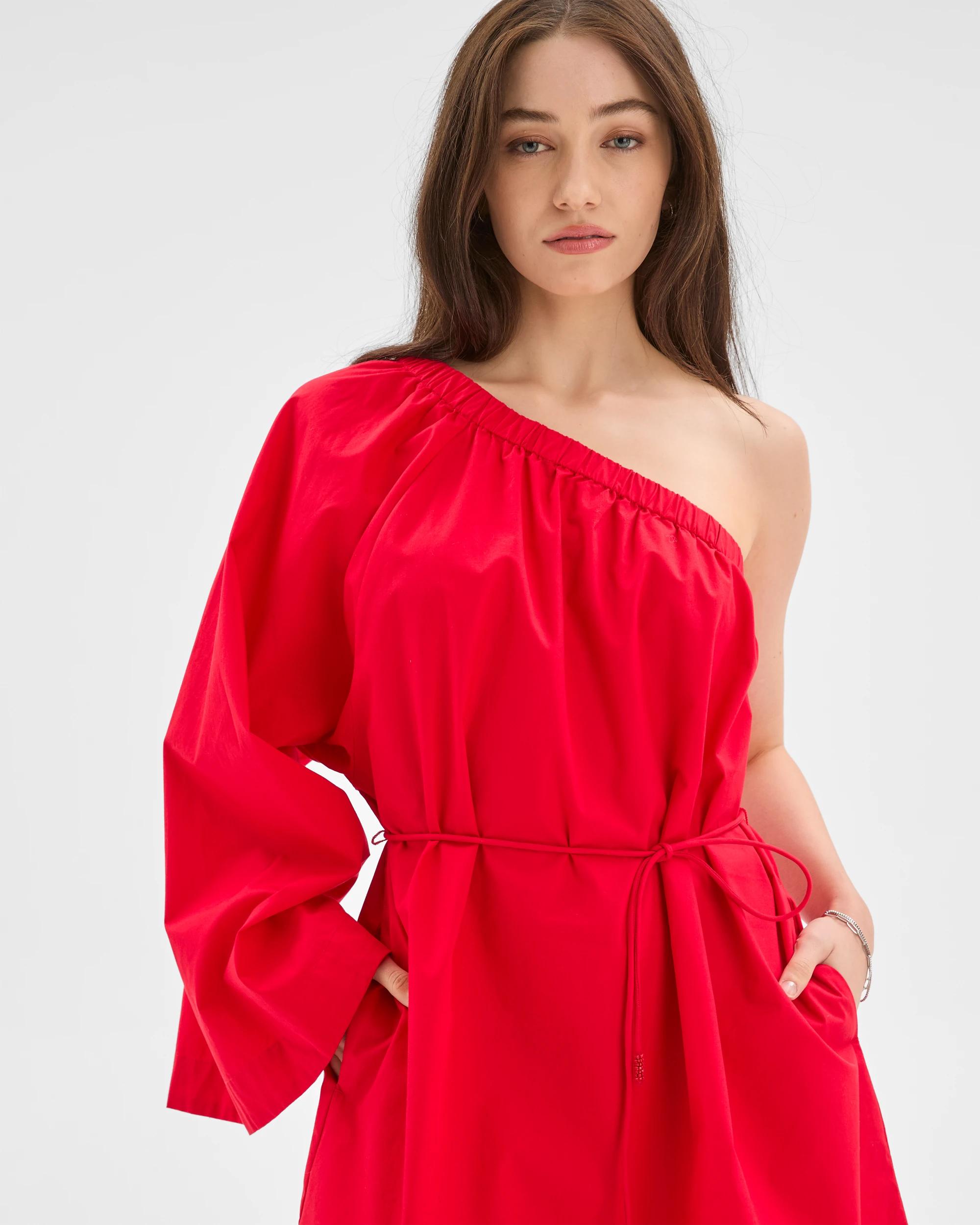 2 Lily Loves One Shoulder Dress FLAME, 2 of 6