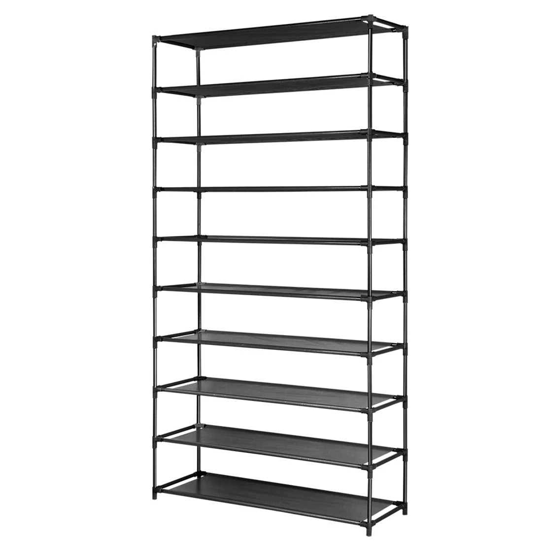 3 Artiss Shoe Rack Cabinet Stackable 50 Pairs 10-tier Entryway Storage Organizer Easy Clean Sturdy Space Saving - Black, 3 of 8
