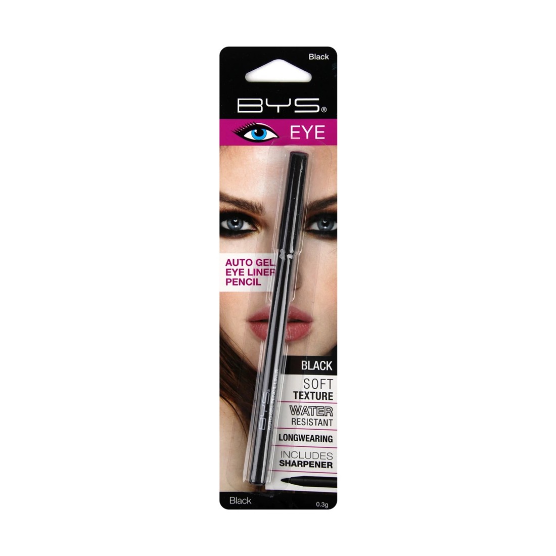 1 BYS Auto Gel Eyeliner Pencil - Black, 1 of 1