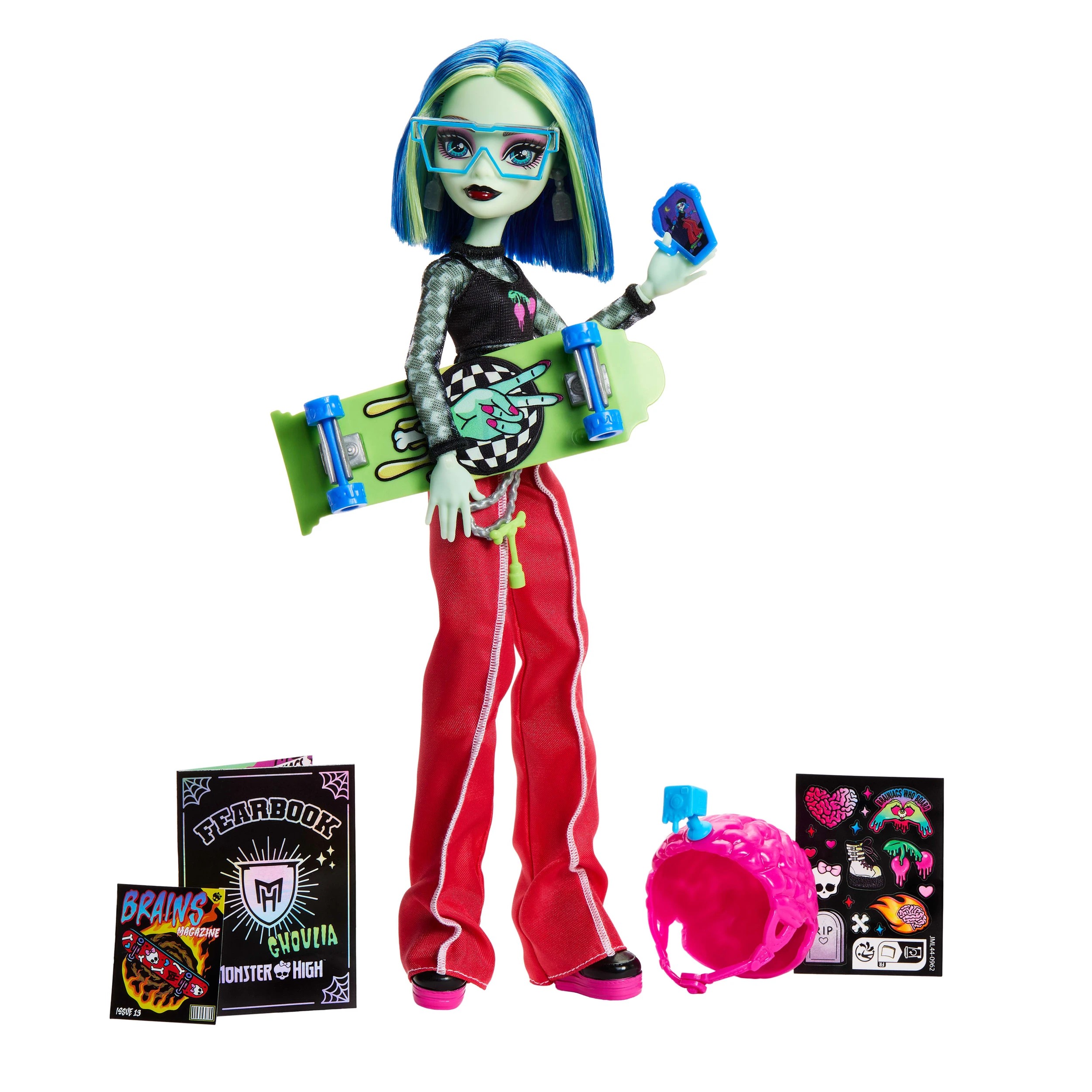 2 Monster High Fearbook Ghoulia Yelps Fashion Doll Playset, 2 of 5