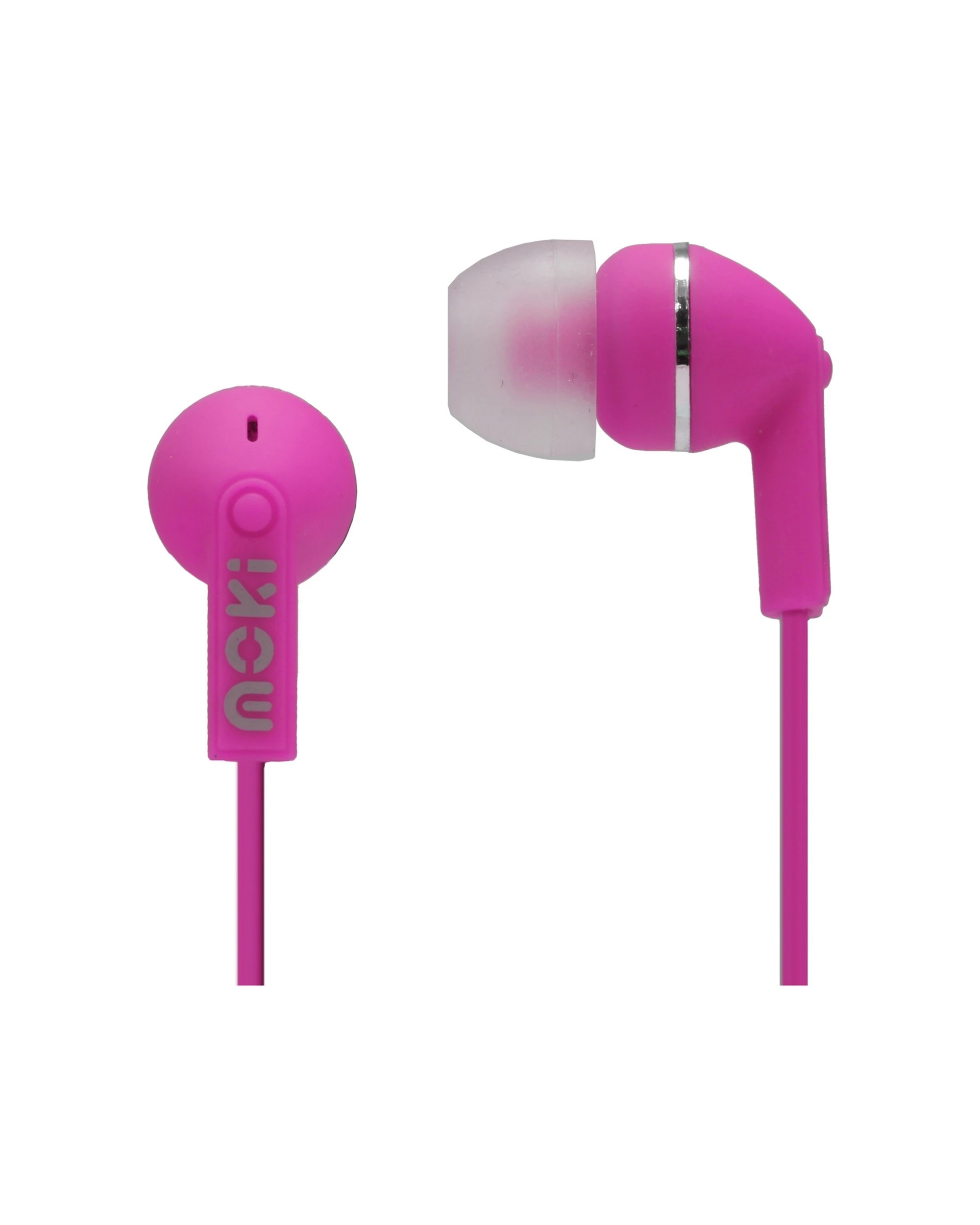 1 Moki Dots Noise Isolation Earbuds Balanced Sound 3.5mm Plug - Pink, 1 of 1