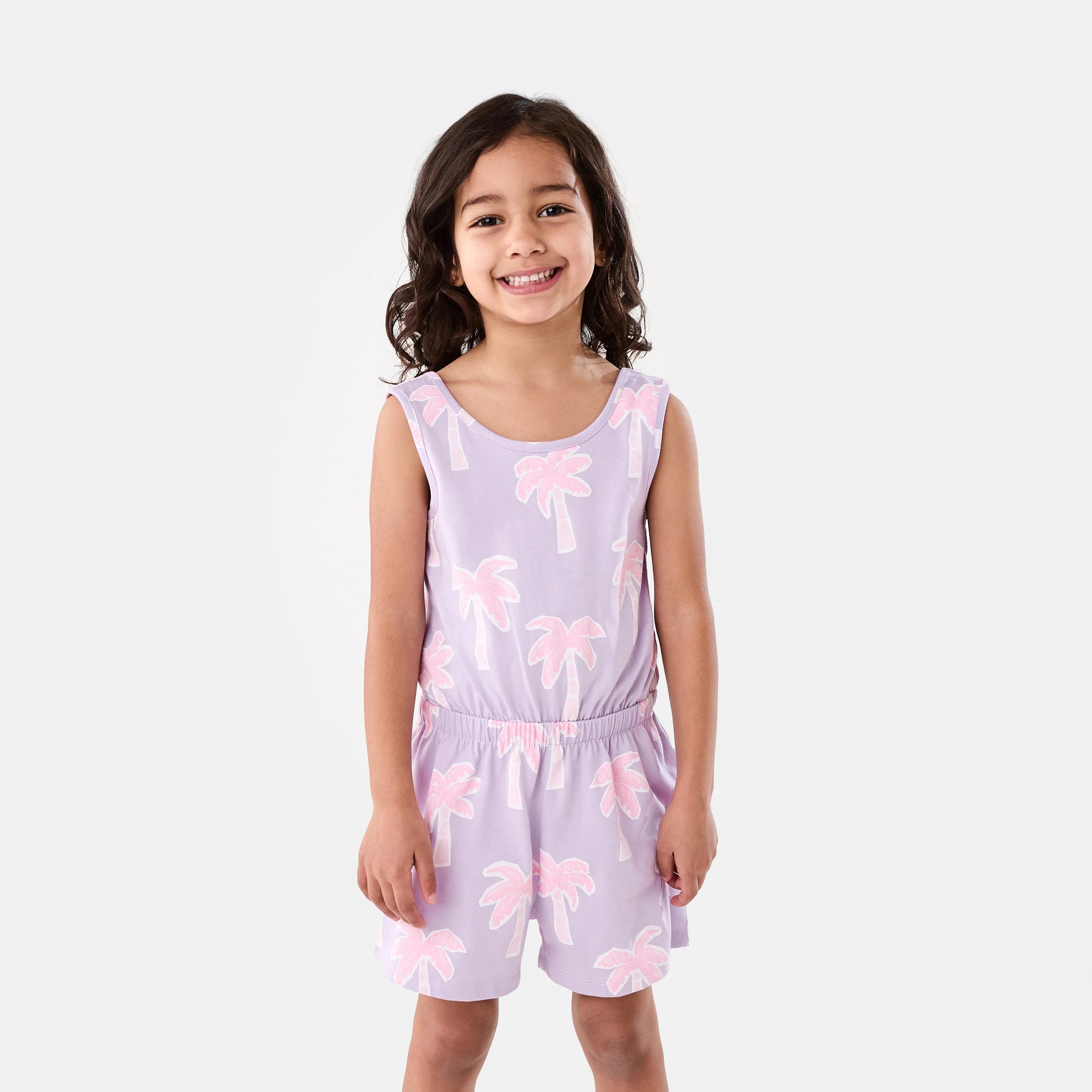 1 Printed Playsuit PURPLE PALM, 1 of 8