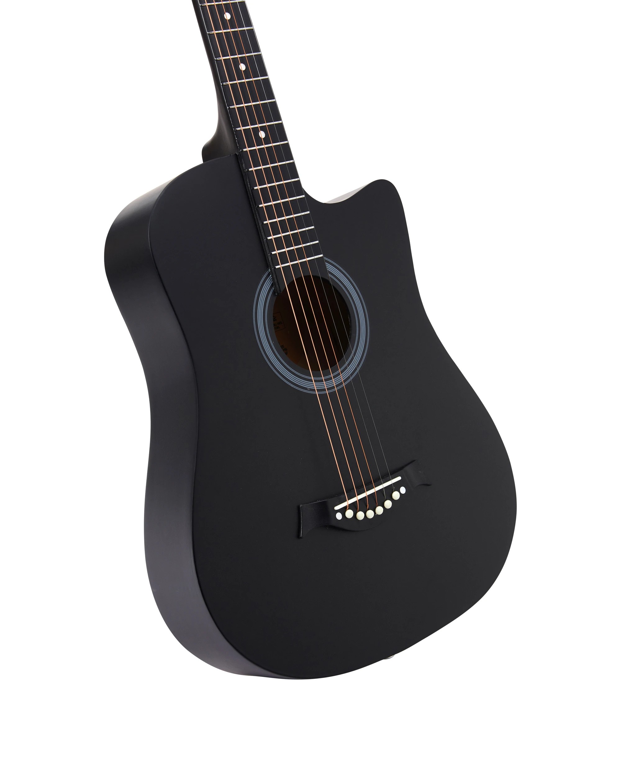 4 96cm Acoustic Guitar - Black, 4 of 6