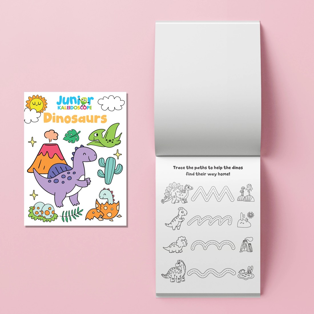 4 Junior Kaleidoscope Colouring Kit: Dinosaurs - Book, 4 of 5