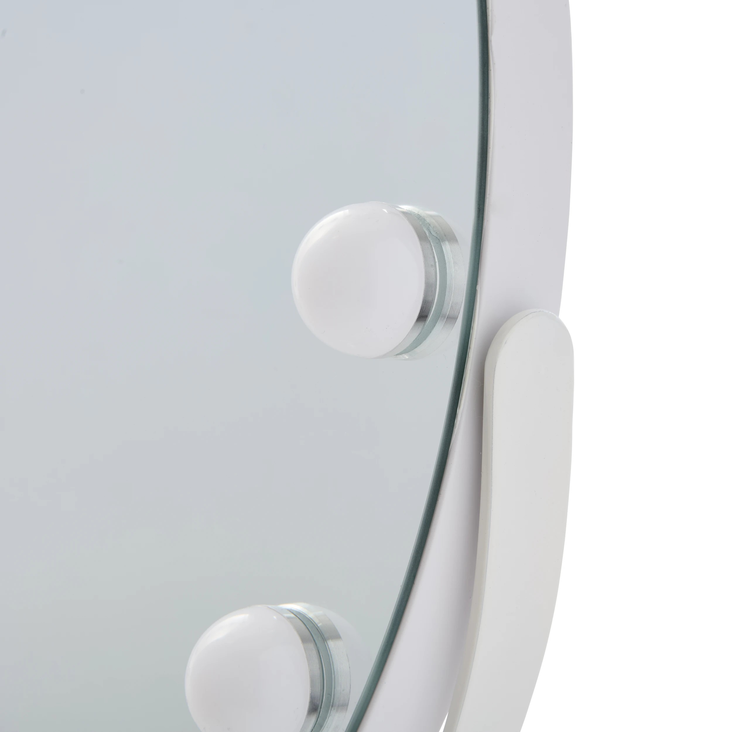 7 Round Hollywood Mirror - White, 7 of 8