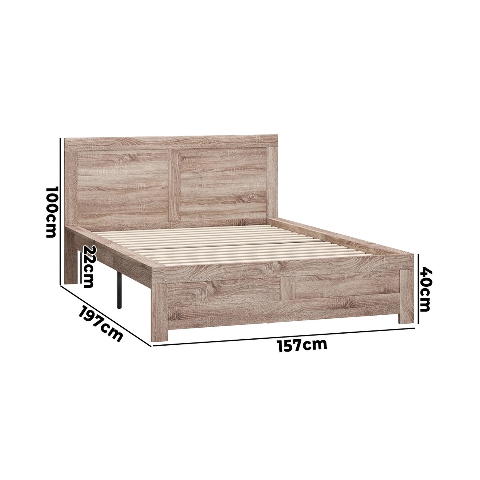 10 Oikiture Double Bed Timber Bed Frame
 - Natural, 10 of 10