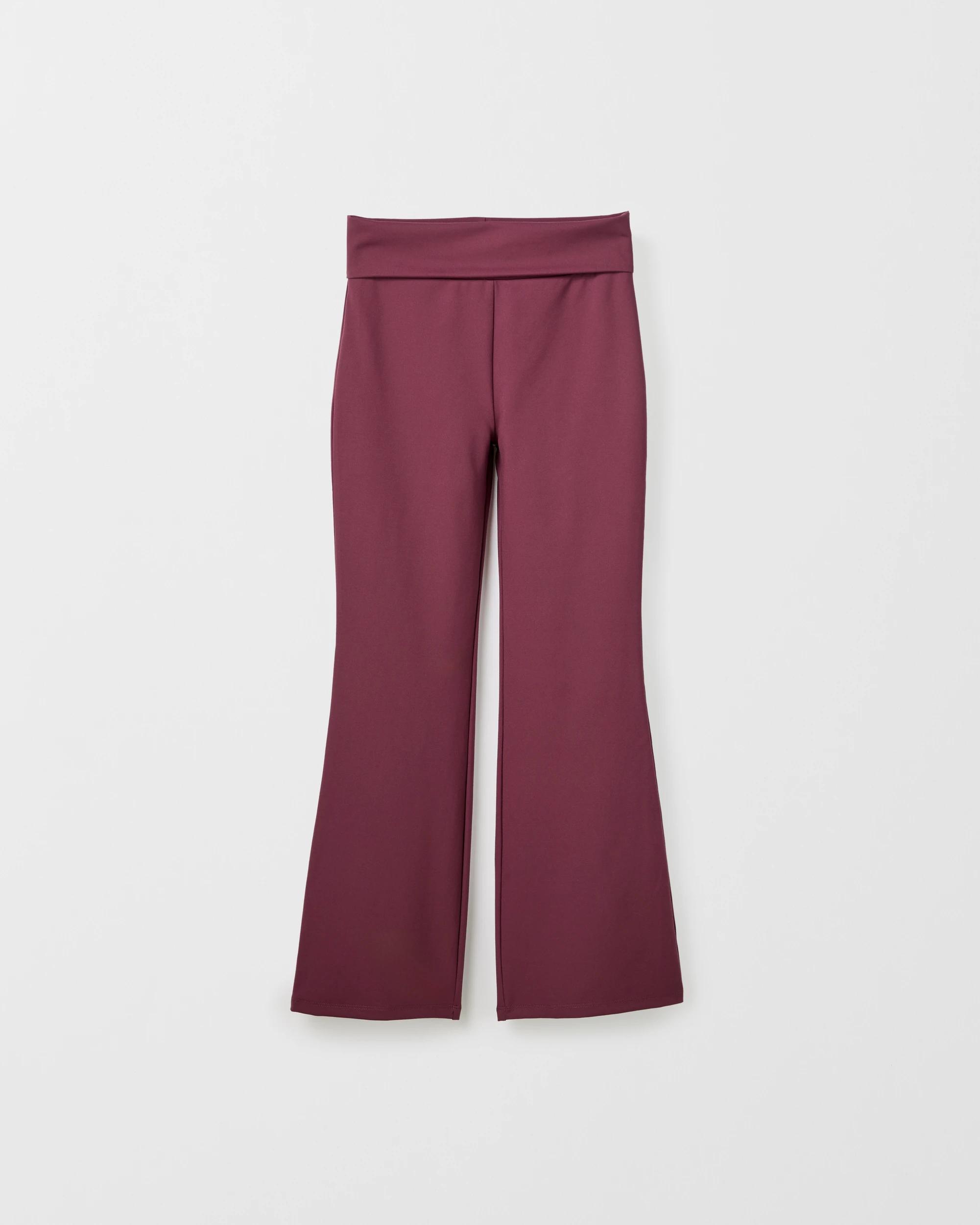 1 Target Active Fold Over Flare Pants BURGUNDY, 1 of 1