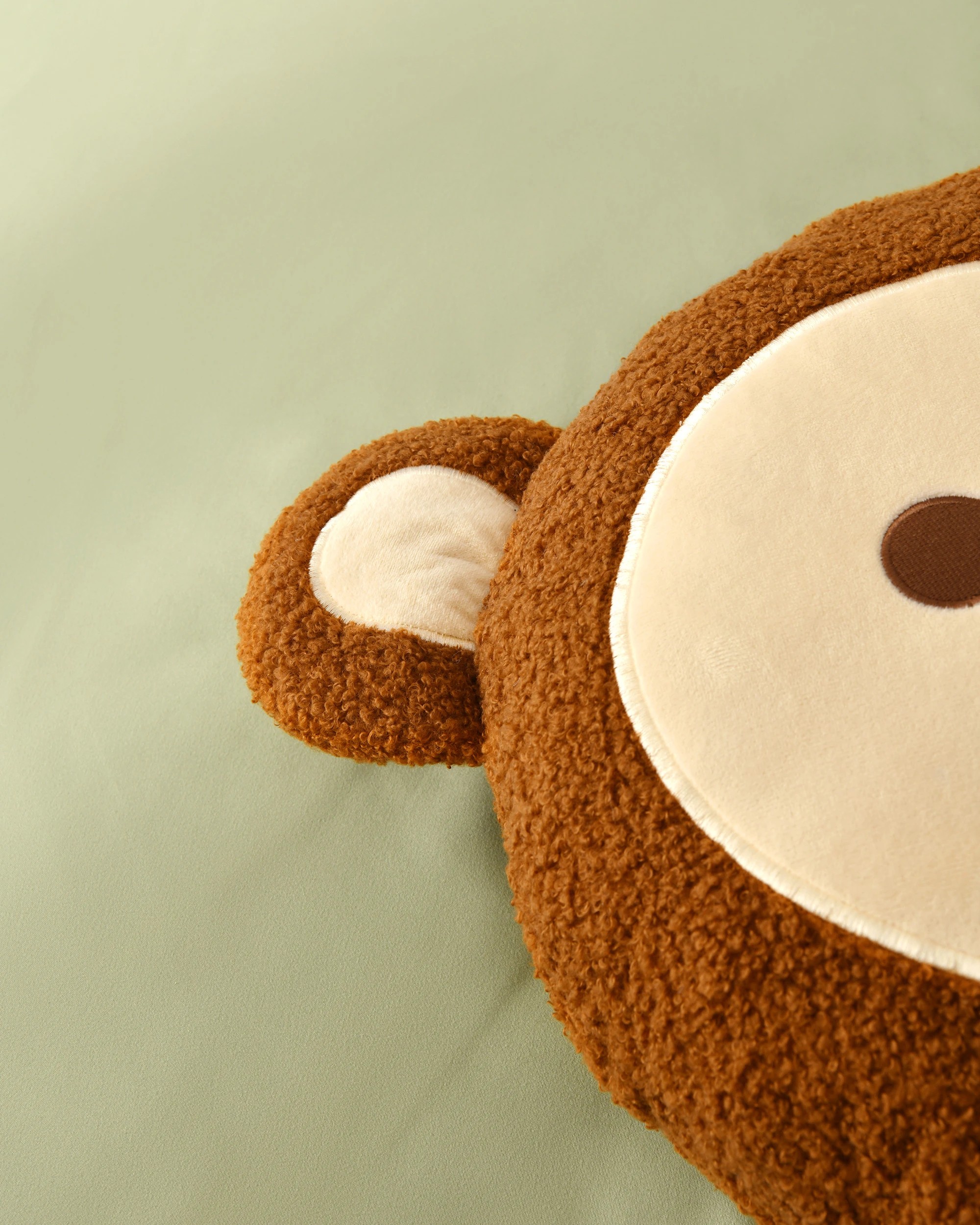 4 Jack & Ava Bongo the Monkey Boucle Fleece Cushion - Brown, 4 of 5