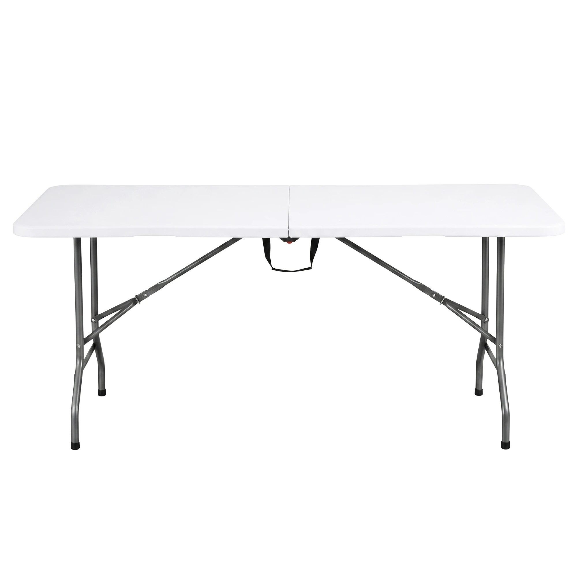 4 Gardeon 180cm Folding Table Portable Fold-in-Half with Handle Camping Picnic - White, 4 of 9
