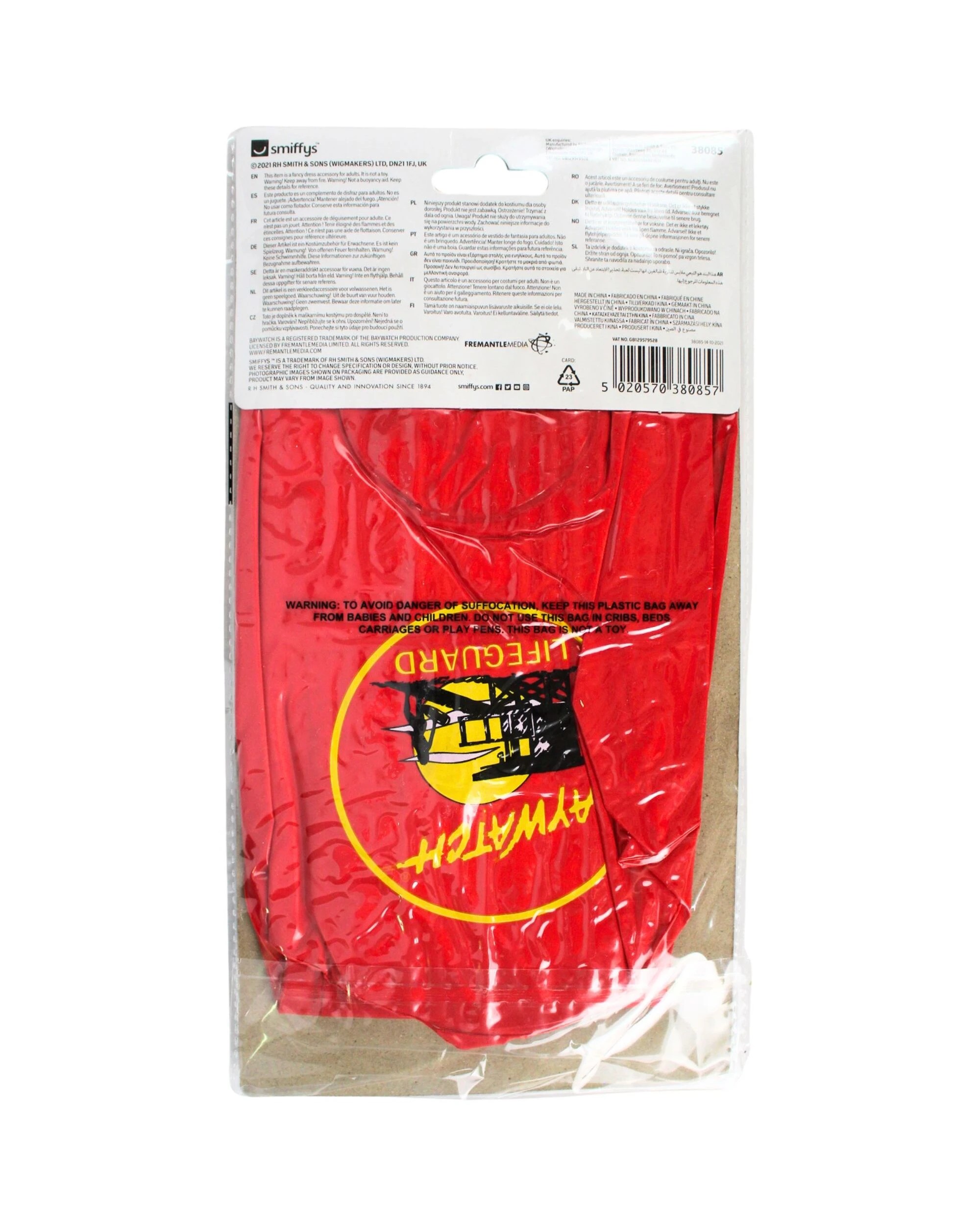 5 Smiffys Baywatch Inflatable Life Saver Prop Float - One Size - Red, 5 of 5