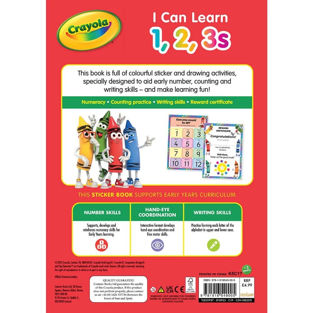 2 Crayola Early Years 3+: I Can Learn 1,2,3s 32 Pages, 2 of 2
