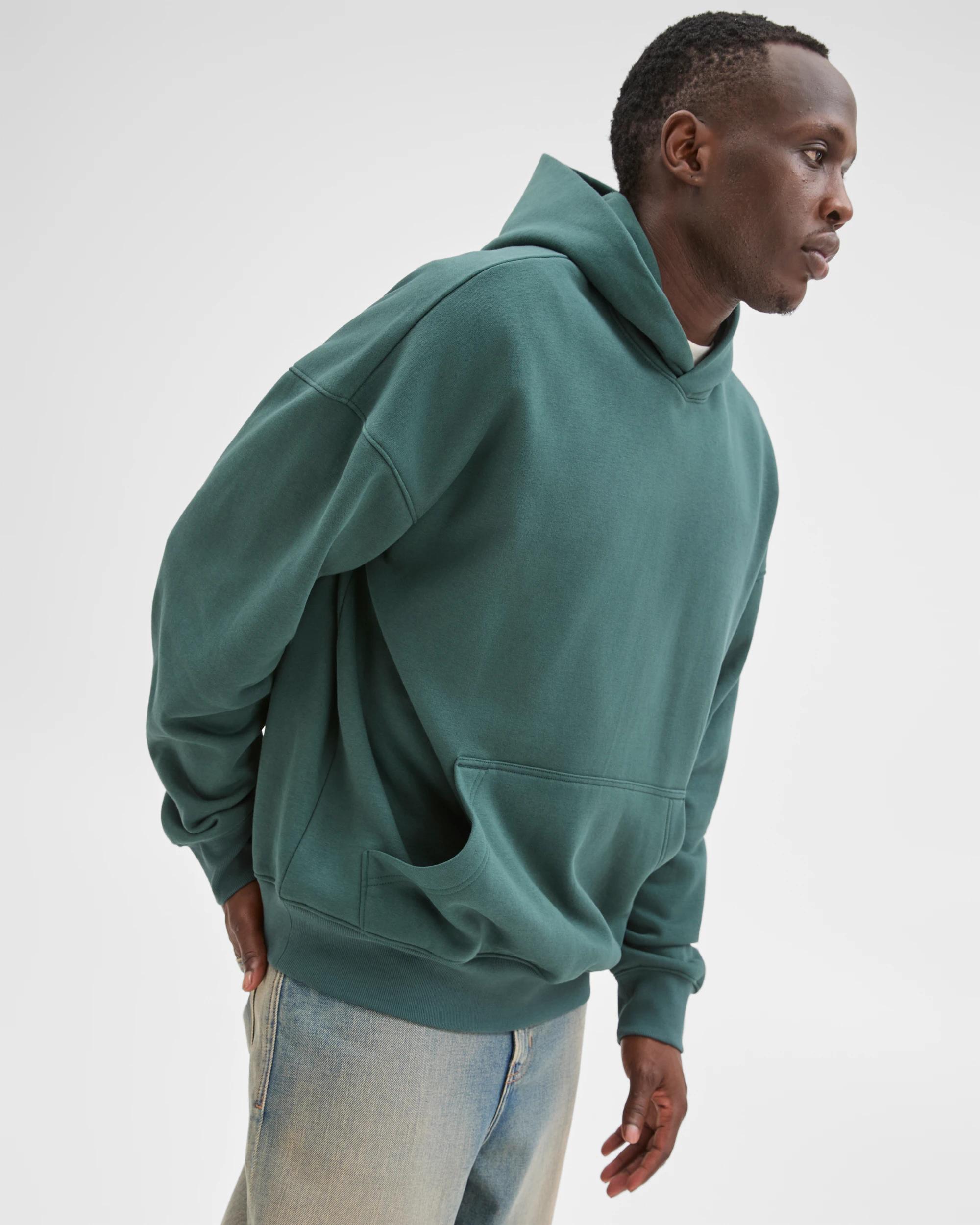 6 Commons Australian Cotton Blend Heavyweight Oversized Hoodie DARK FOREST, 6 of 7