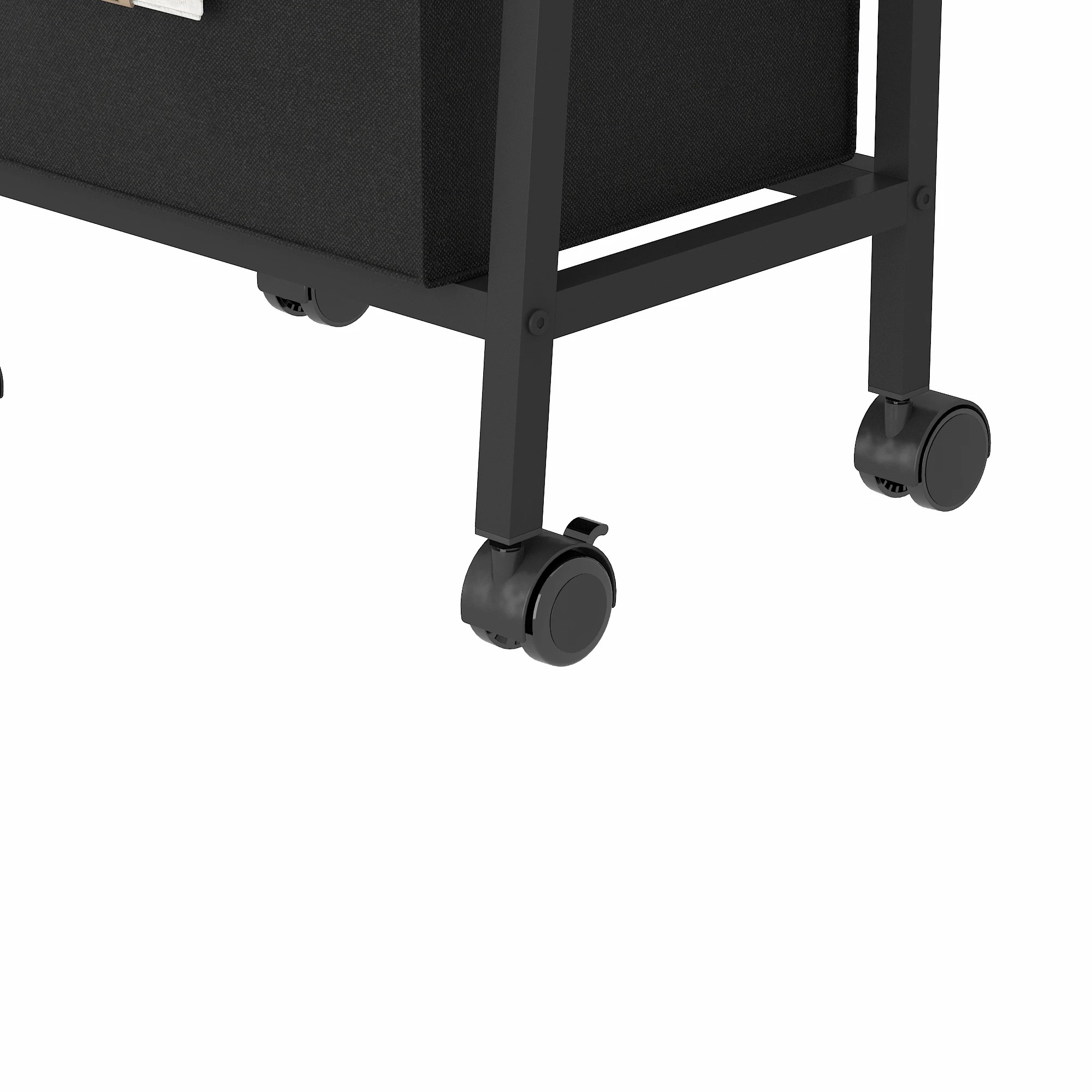 6 Advwin 54L Laundry Hamper with Wheels Shelves Hooks - Brown, 6 of 9