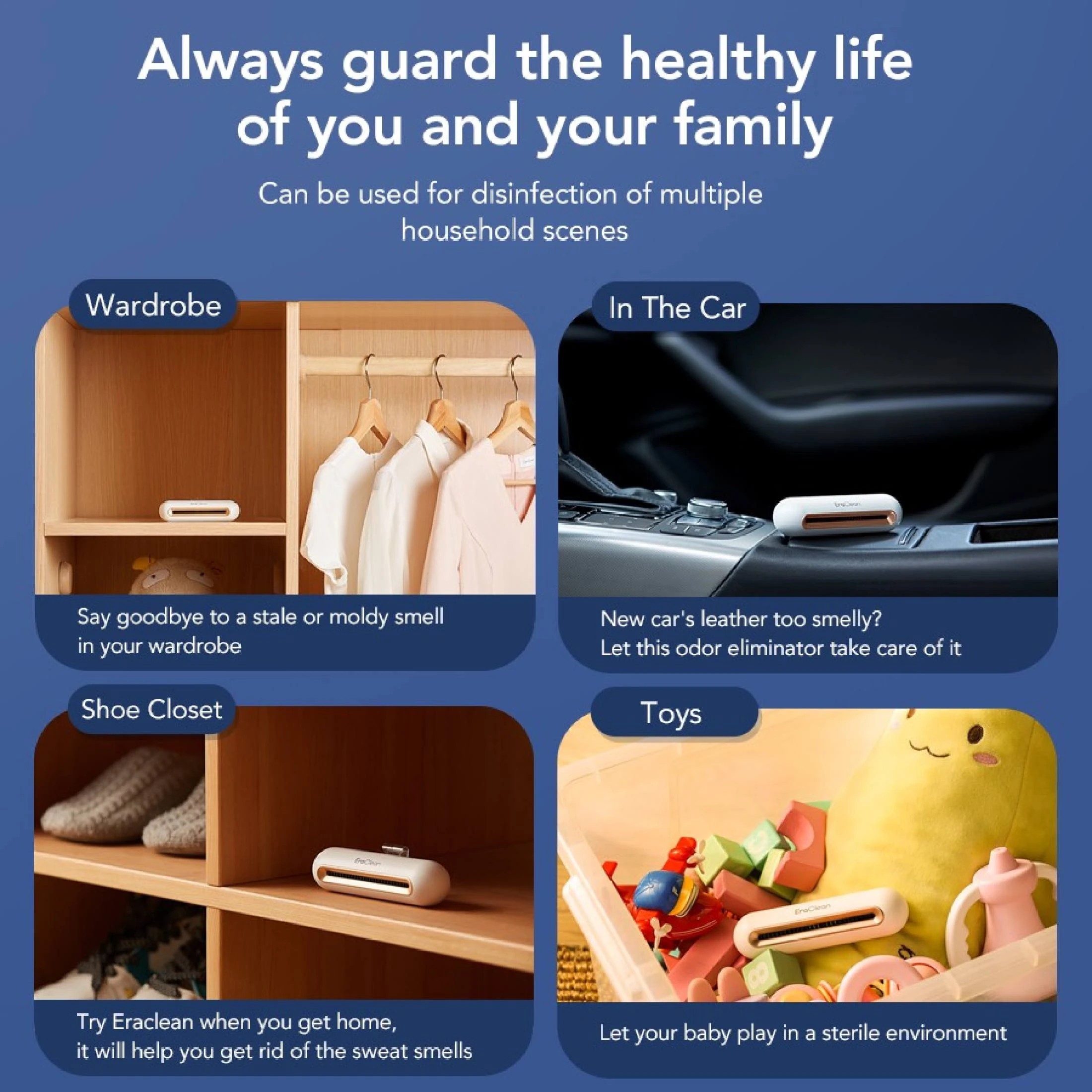 7 TODO Ozone Generator Odor Eliminator Fridge Air Purifier Sterilizer Portable Rechargeable, 7 of 10