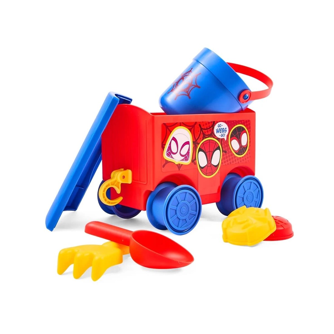 4 Kiddieland Disney Junior Marvel Spidey and His Amazing Friends Lights 'N' Sounds Spidey's Camper with Trailer, 4 of 10