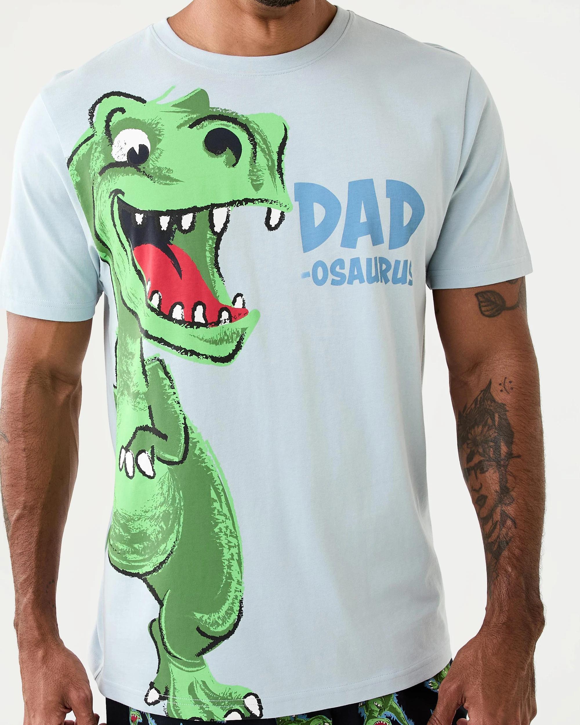 5 Short Sleeve Knit Short Mini Me Pyjama Set Dadosaurus, 5 of 9