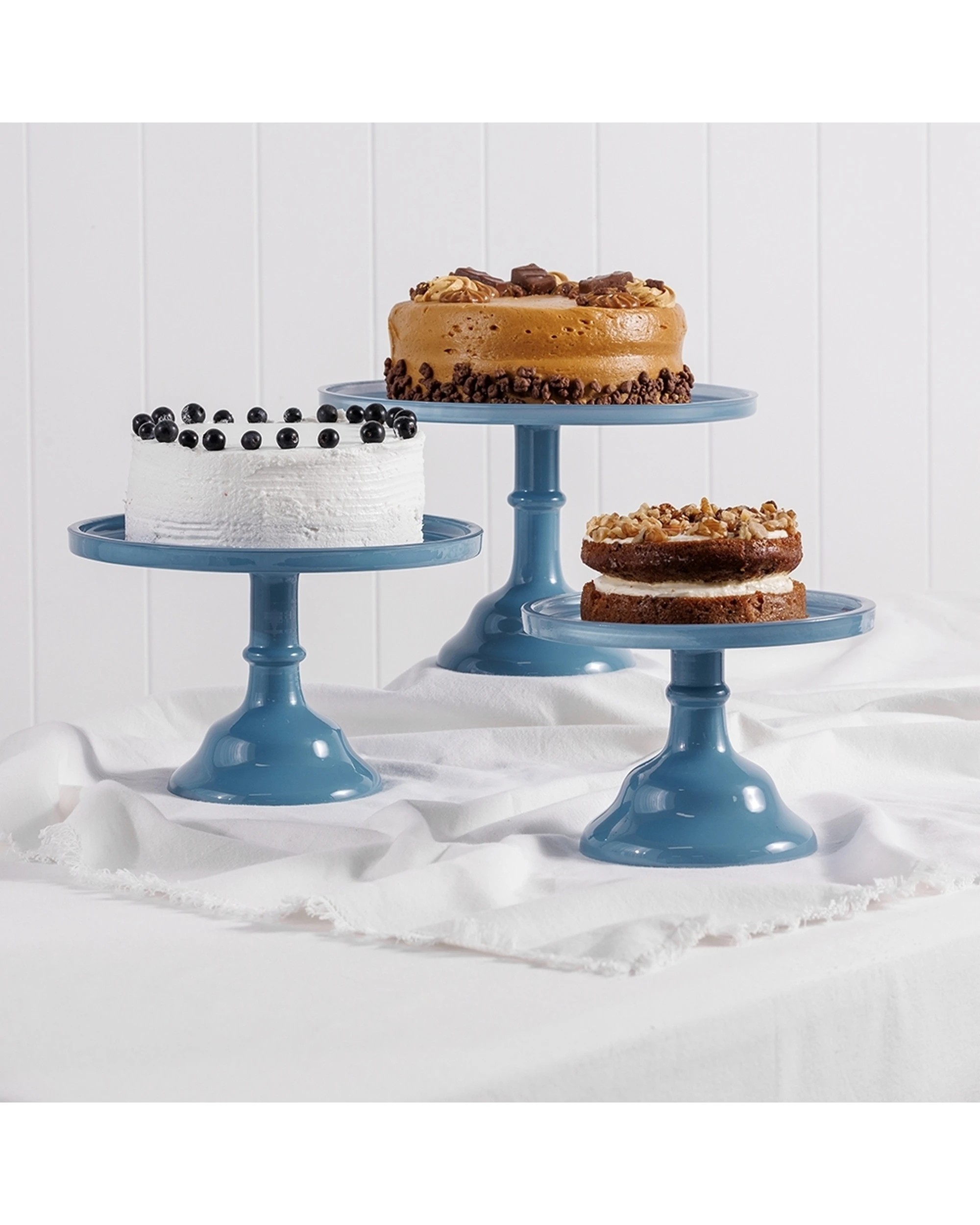 3 Ecology Glass Torte Cake Stand Dessert Display Glass 29x18cm Storm - Blue, 3 of 4