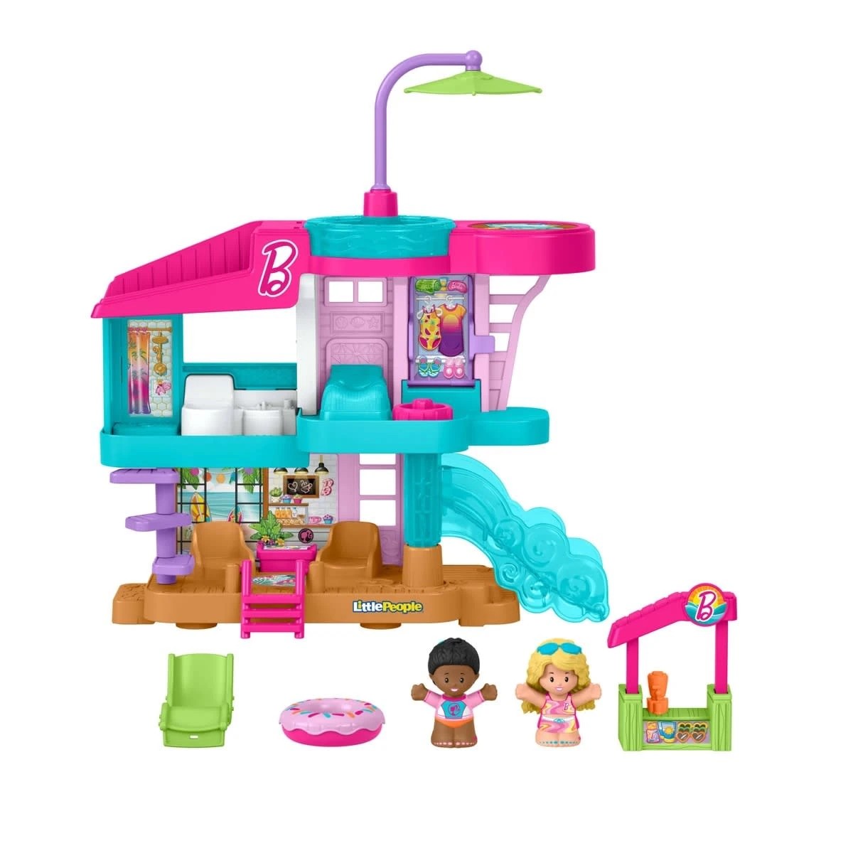 2 Fisher-Price Barbie Little People Beach House Playset, 2 of 8