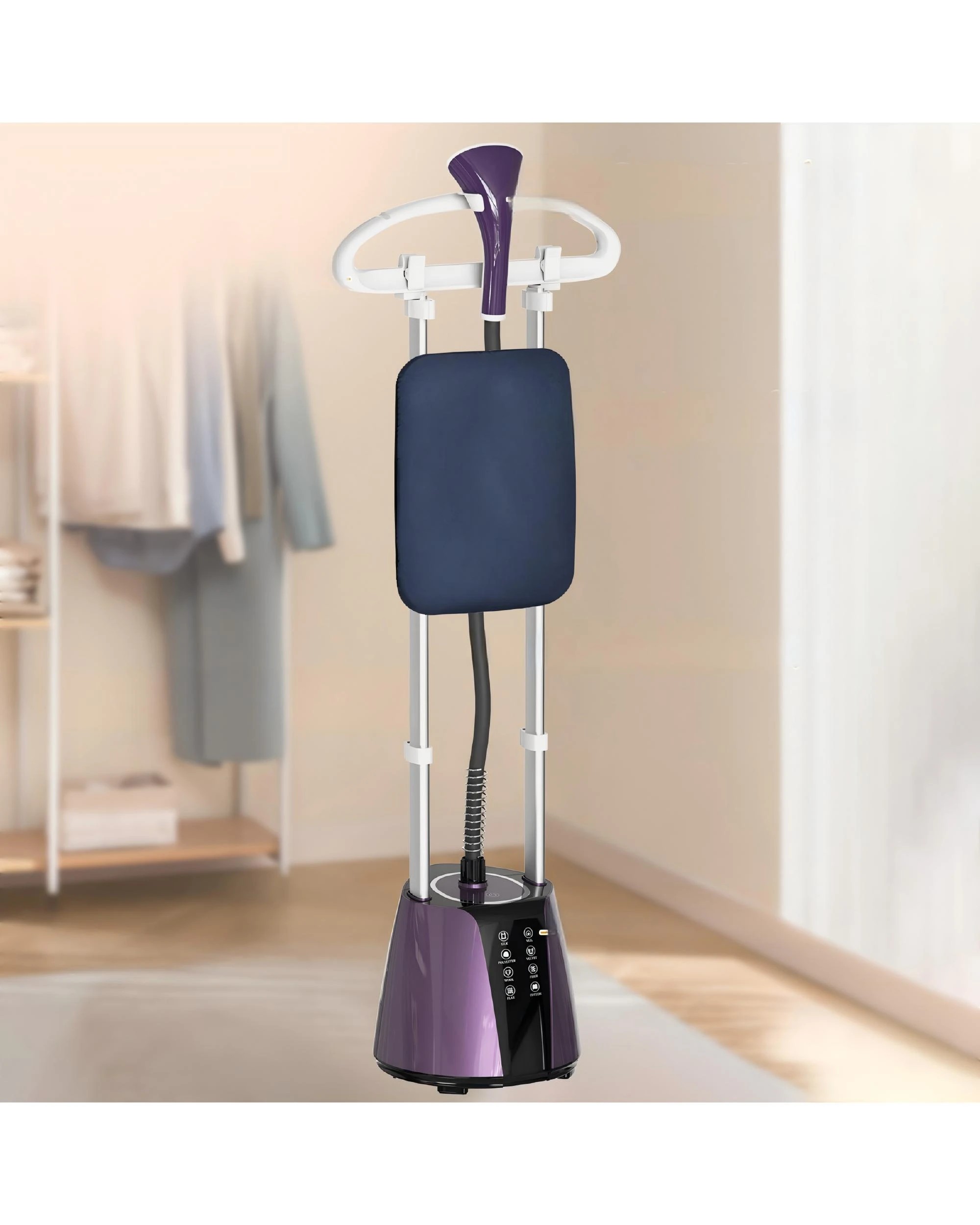 1 Advwin Standing Garment Steamer, Portable Steam Iron Wrinkle Remover With Adjustable Pole, 8 Level Steam Adjustment, 1 of 7