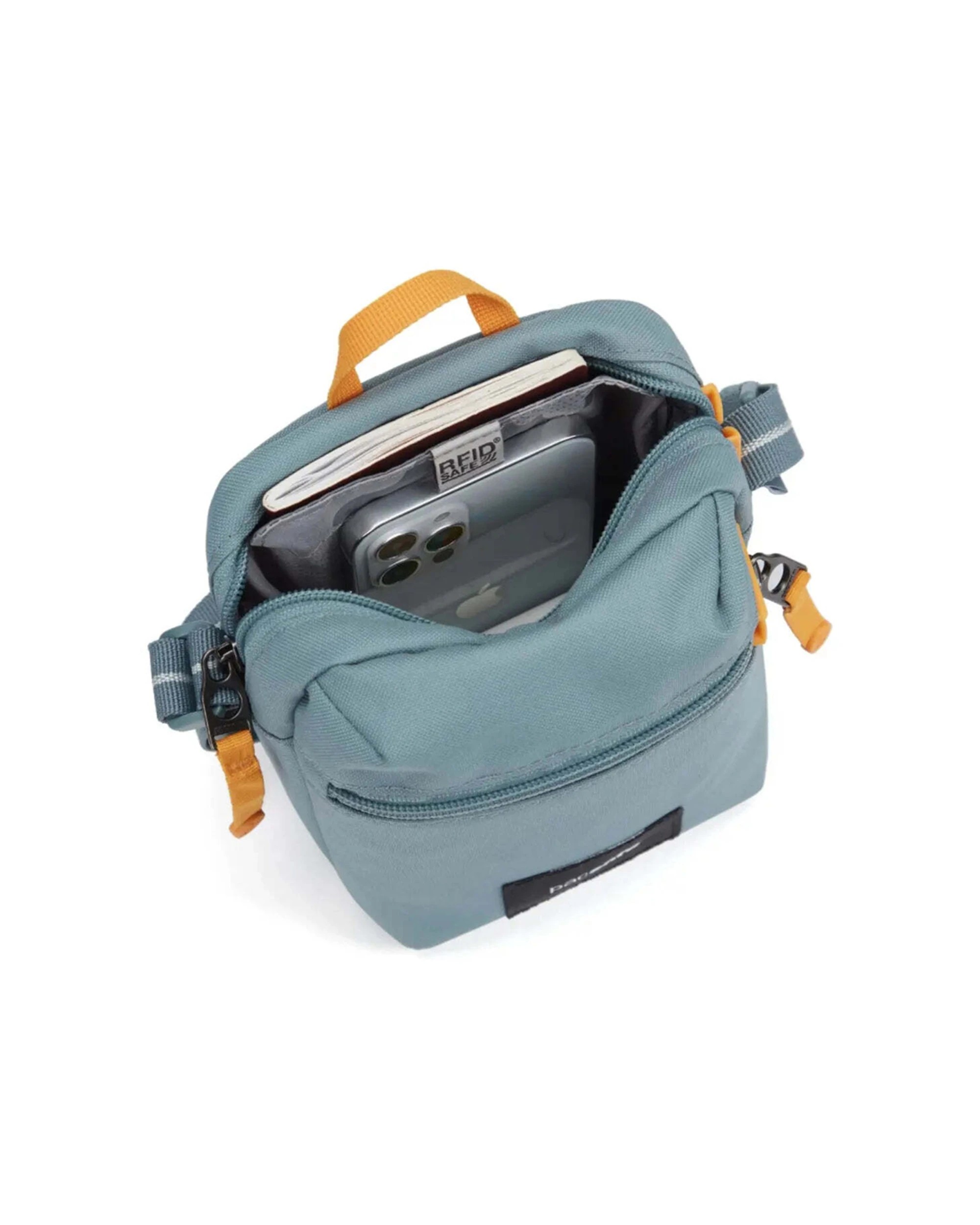 2 Pacsafe Go Anti-Theft Micro Crossbody Bag RFIDsafe Blocking Cut-Resistant Fresh Mint - Blue, 2 of 7